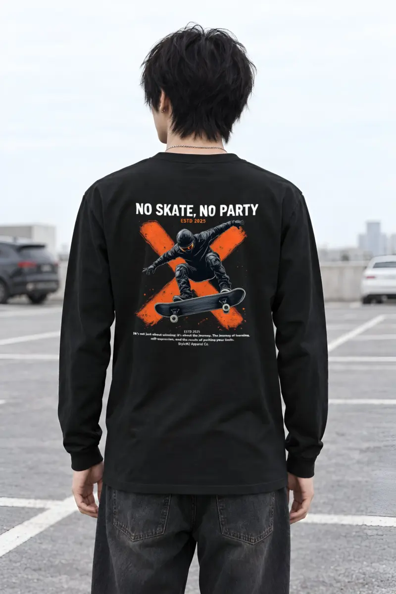 "No Skate, No Party" Unisex Longsleeve T-shirt