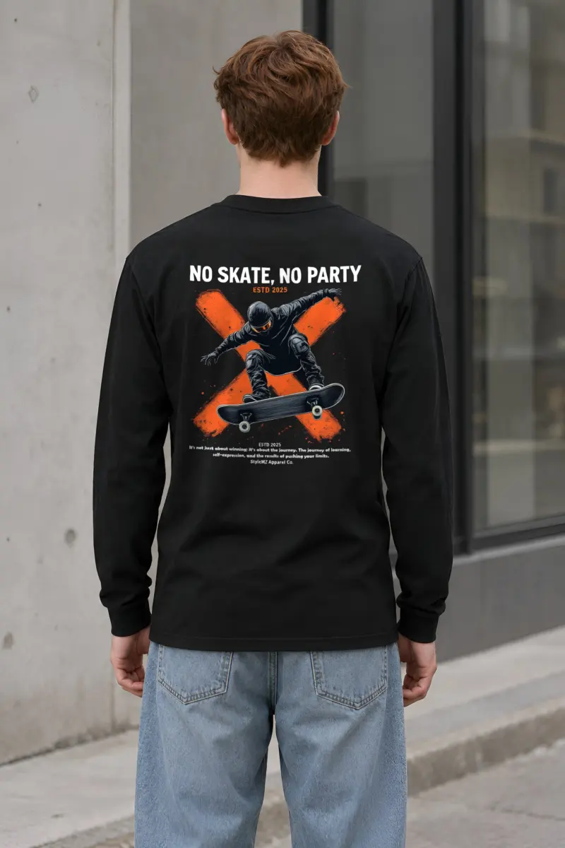 "No Skate, No Party" Unisex Longsleeve T-shirt