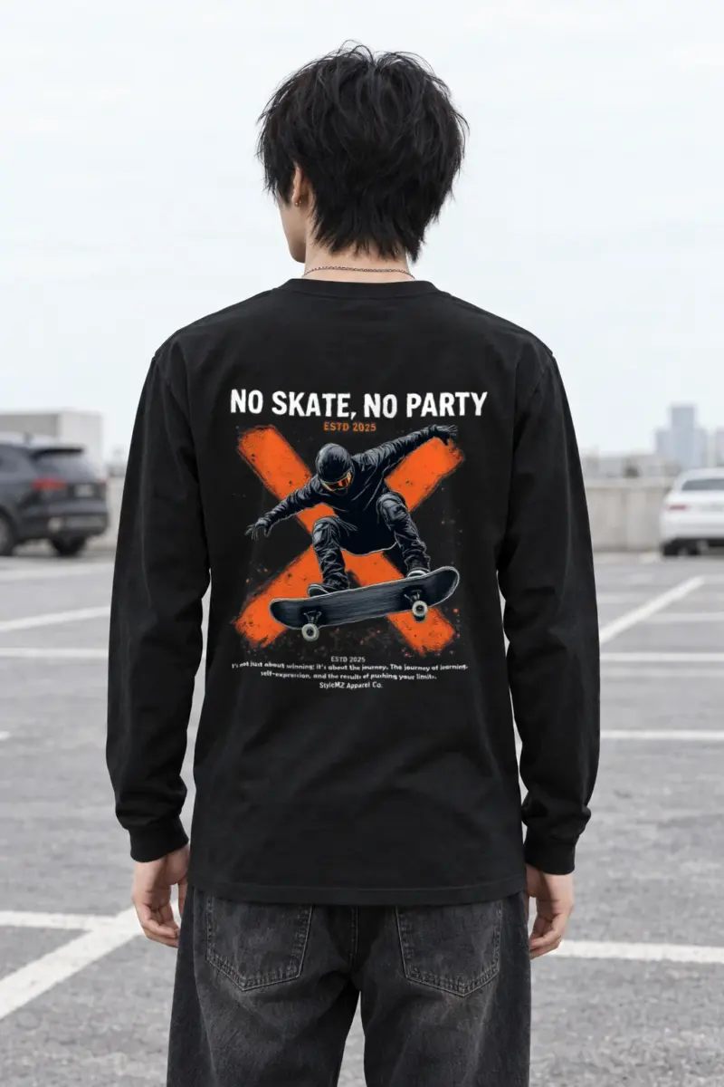 "No Skate, No Party" Unisex Longsleeve T-shirt