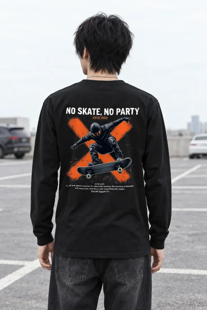 "No Skate, No Party" Unisex Longsleeve T-shirt