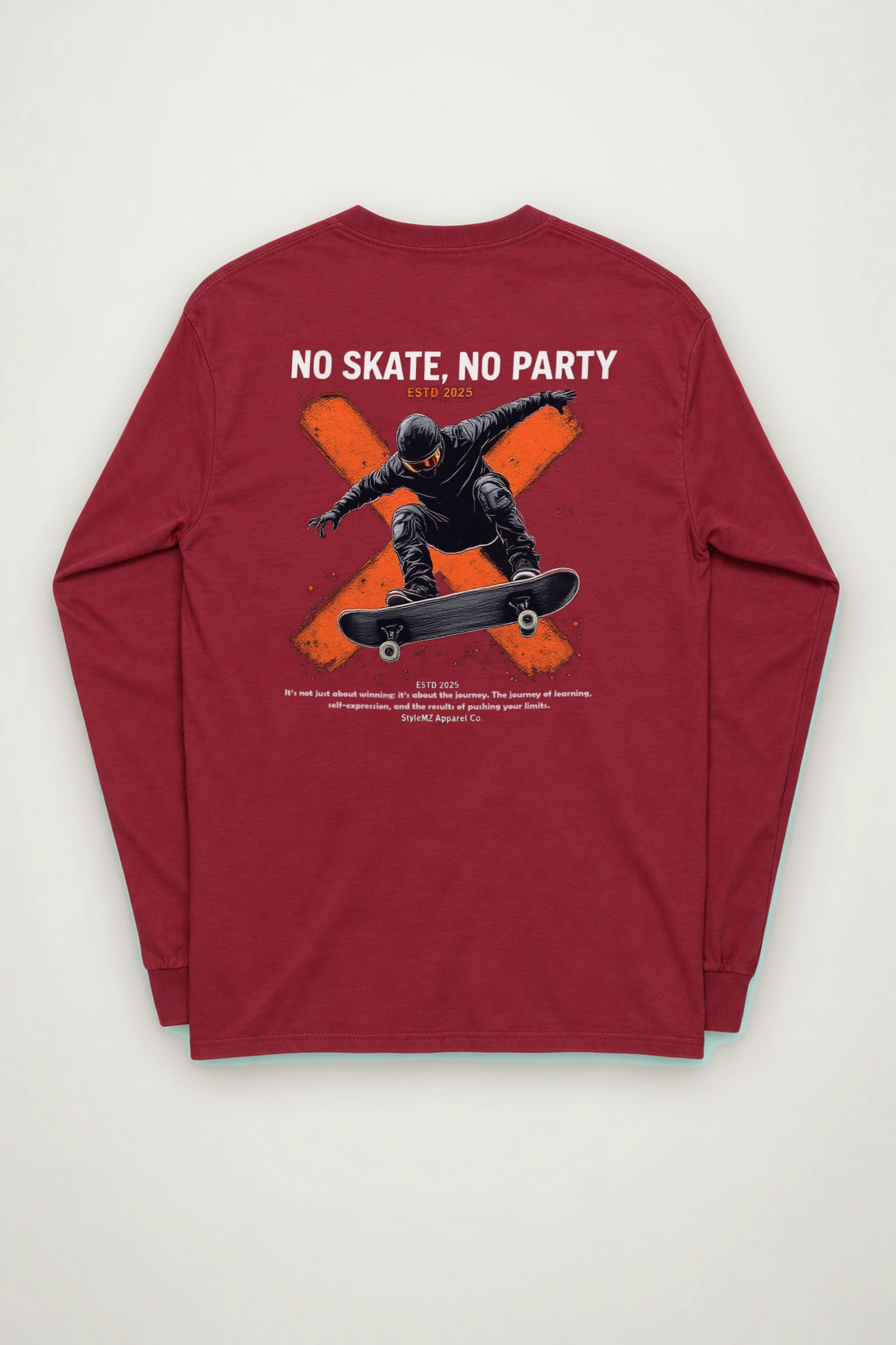 "No Skate, No Party" Unisex Longsleeve T-shirt
