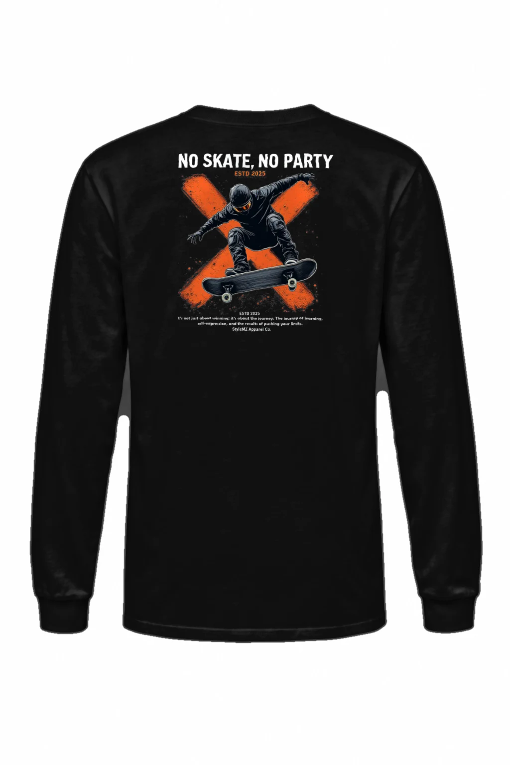 "No Skate, No Party" Unisex Longsleeve T-shirt | Gildan 2400