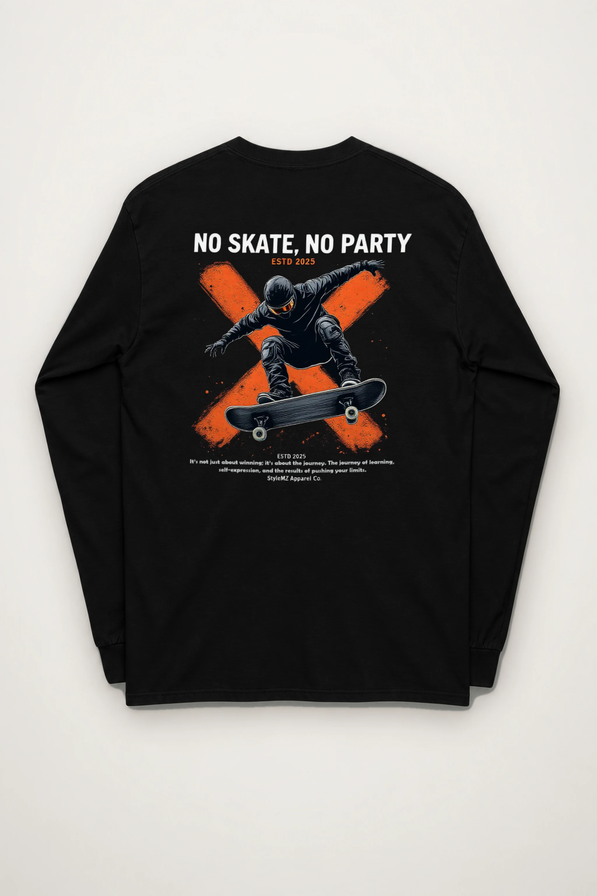 "No Skate, No Party" Unisex Longsleeve T-shirt