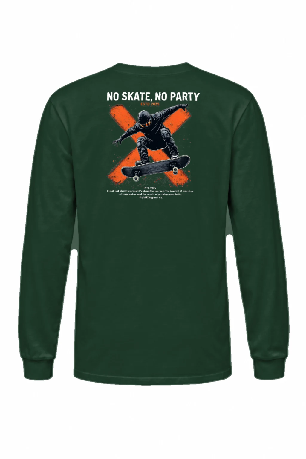 "No Skate, No Party" Unisex Longsleeve T-shirt | Gildan 2400