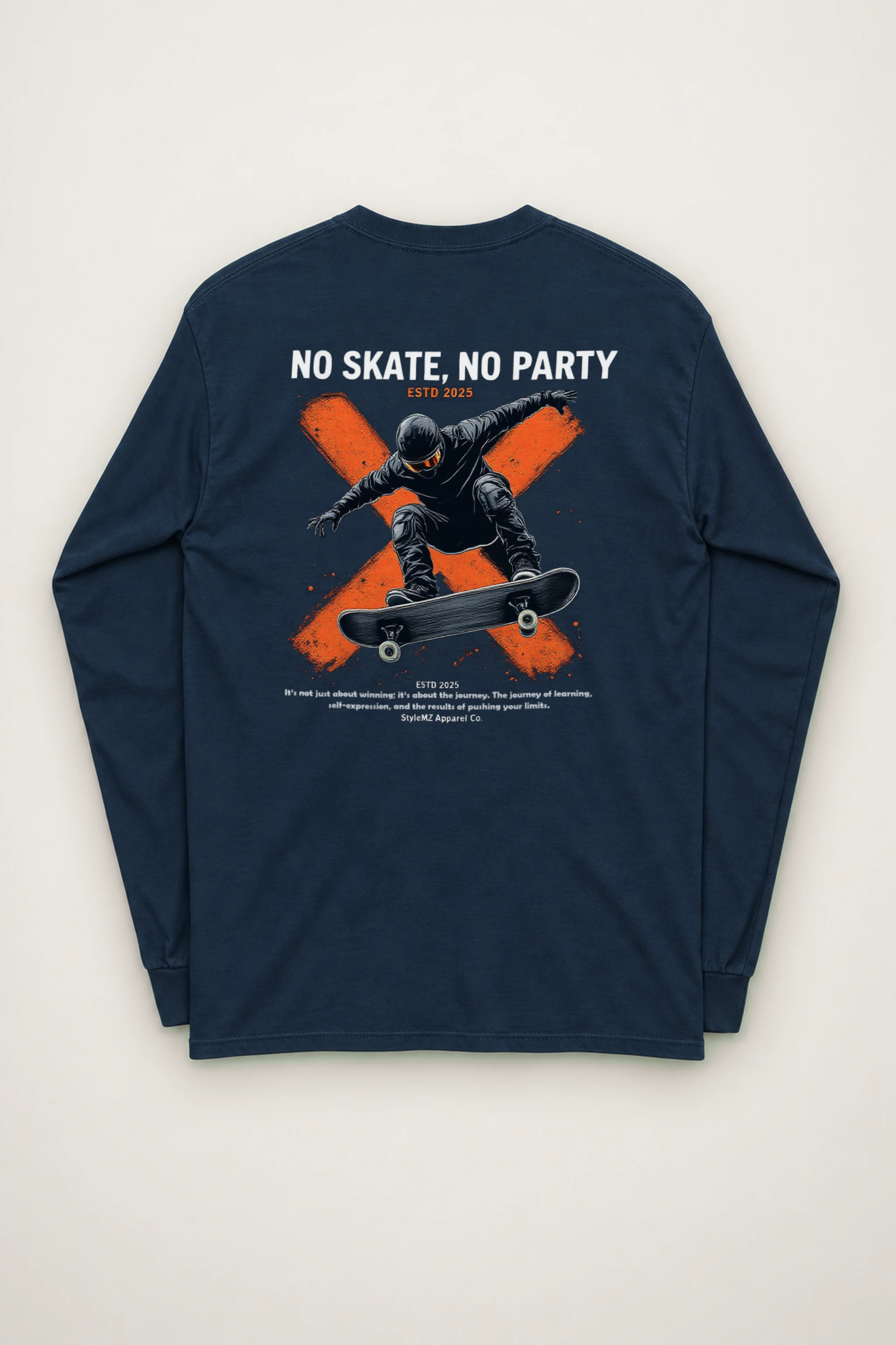 "No Skate, No Party" Unisex Longsleeve T-shirt