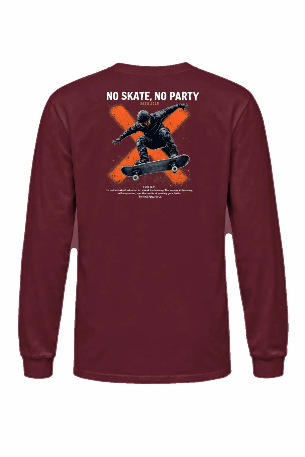 "No Skate, No Party" Unisex Longsleeve T-shirt | Gildan 2400