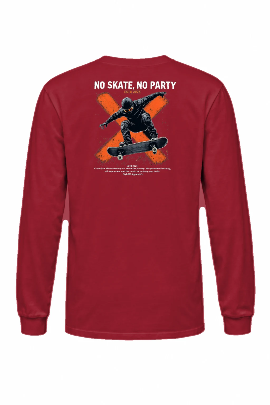 "No Skate, No Party" Unisex Longsleeve T-shirt | Gildan 2400