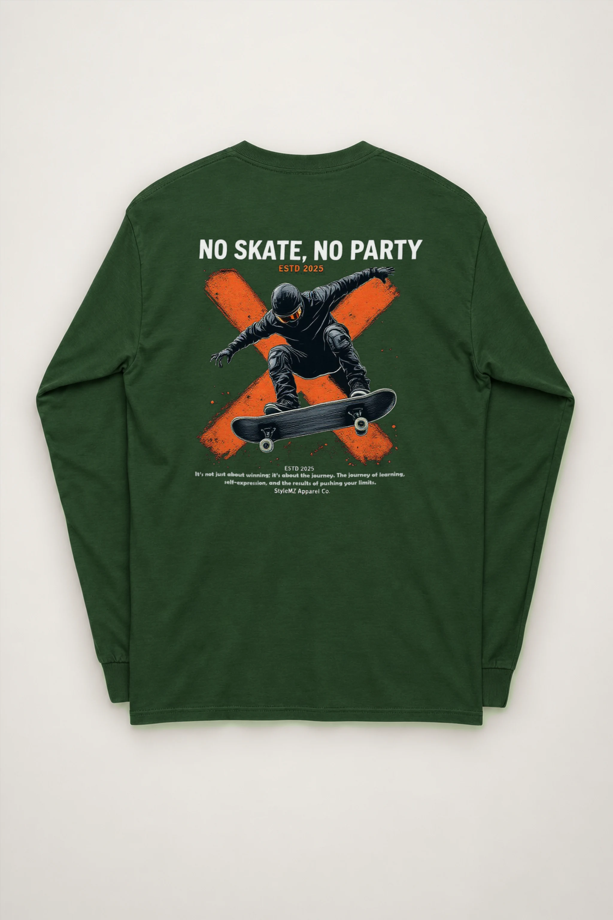 "No Skate, No Party" Unisex Longsleeve T-shirt