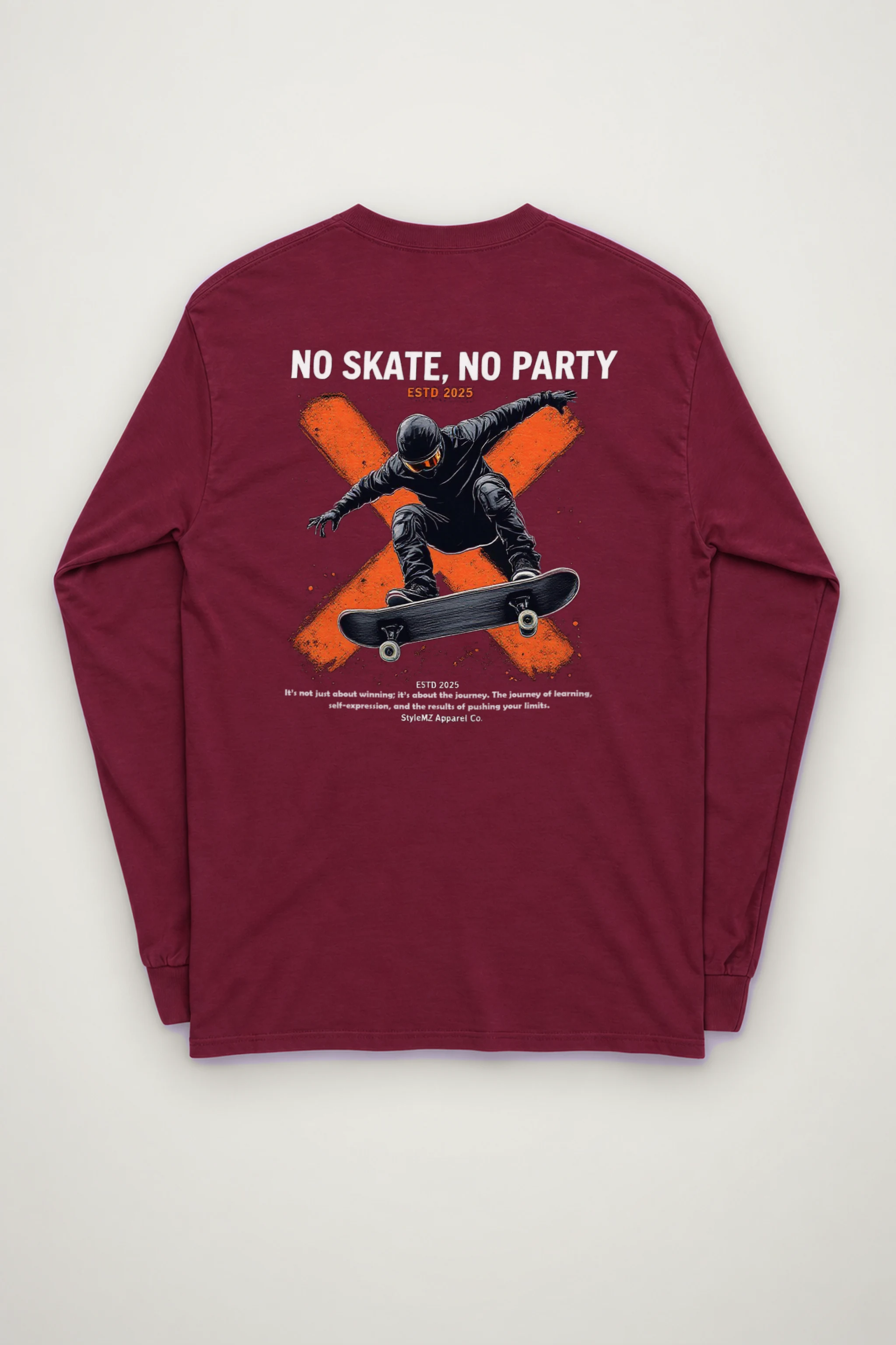 "No Skate, No Party" Unisex Longsleeve T-shirt