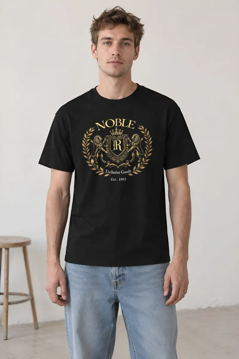 "Noble Crest" Heavyweight Unisex Crewneck T-shirt