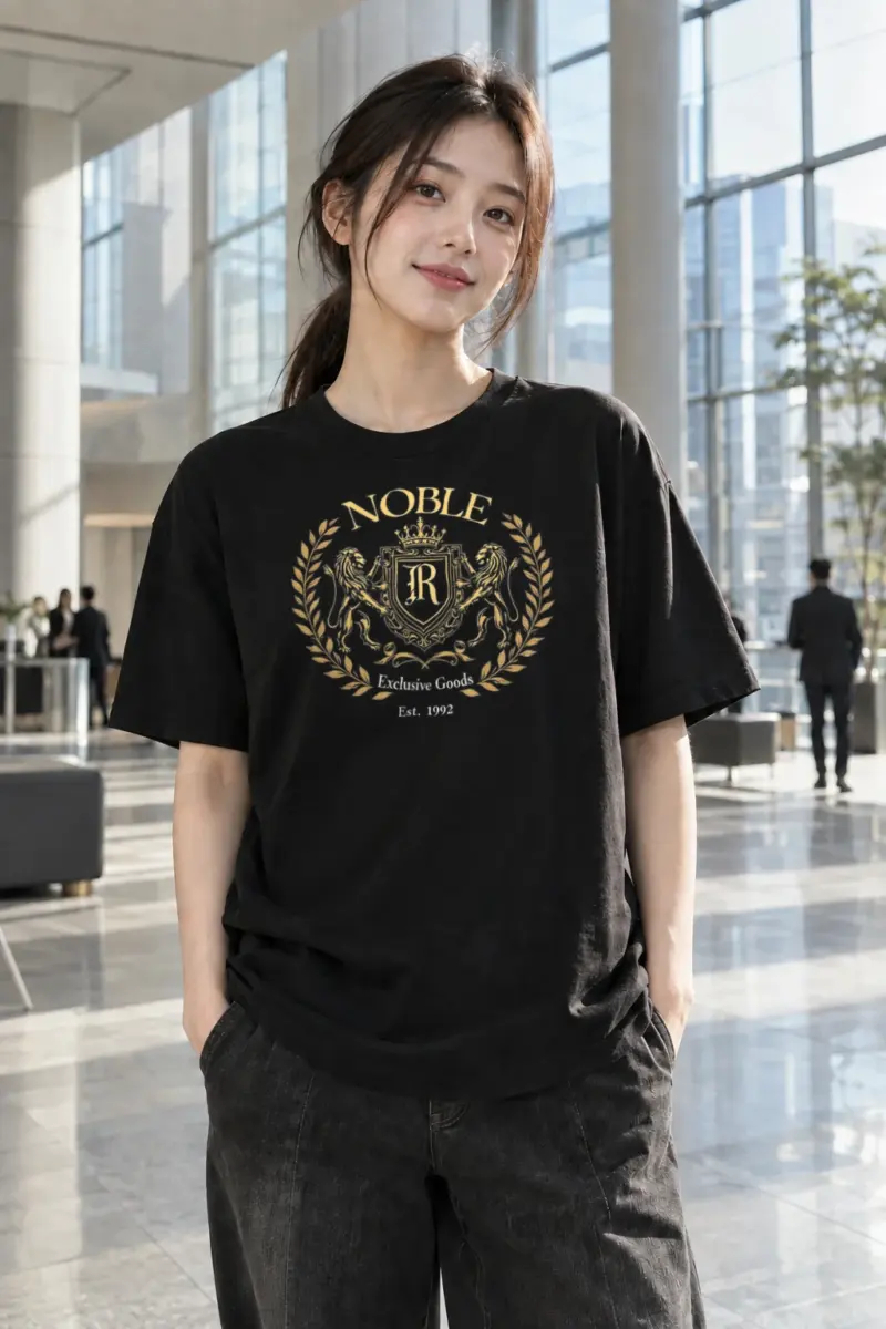 “Noble Crest” Heavyweight Unisex Crewneck T-shirt | Gildan 5000