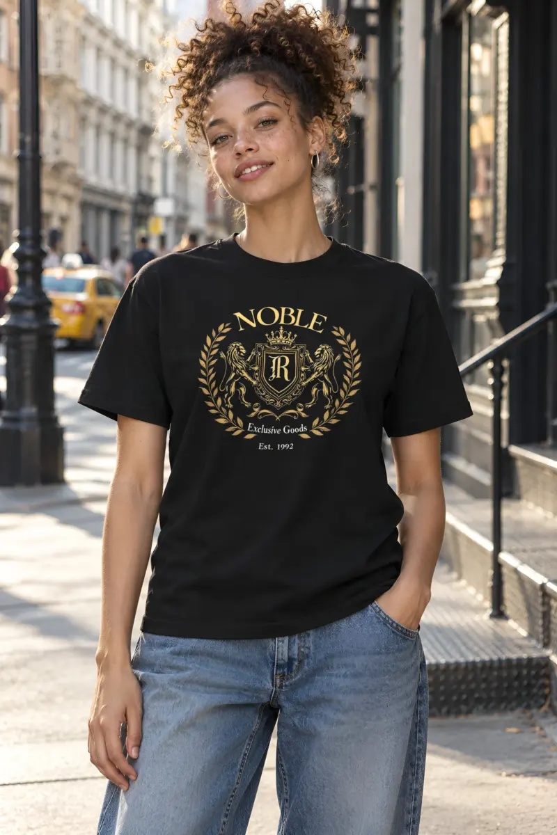 "Noble Crest" Heavyweight Unisex Crewneck T-shirt