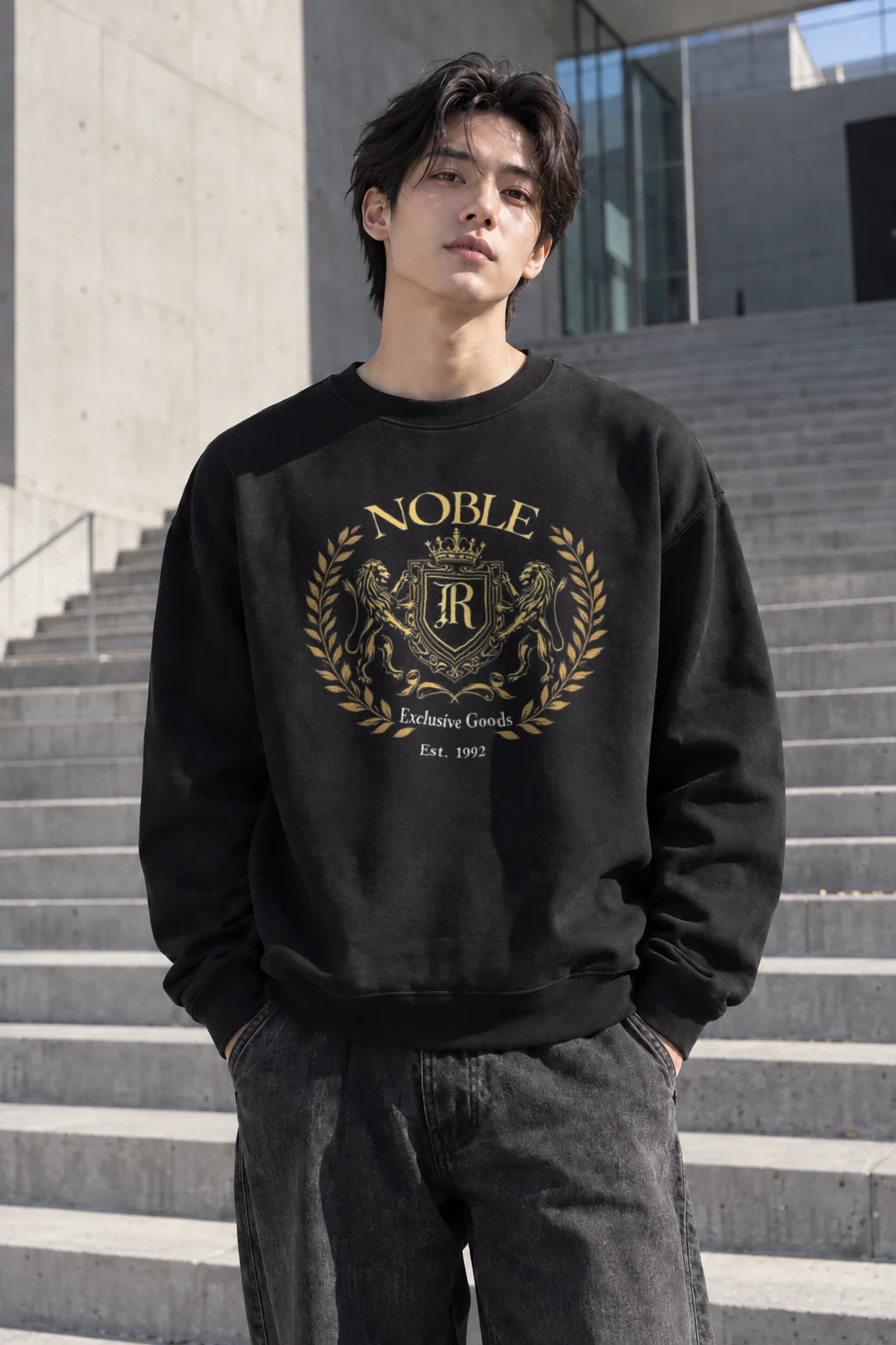 "Noble Exclusive Goods" Heavy Blend Unisex Crewneck Sweatshirt | Gildan 18000