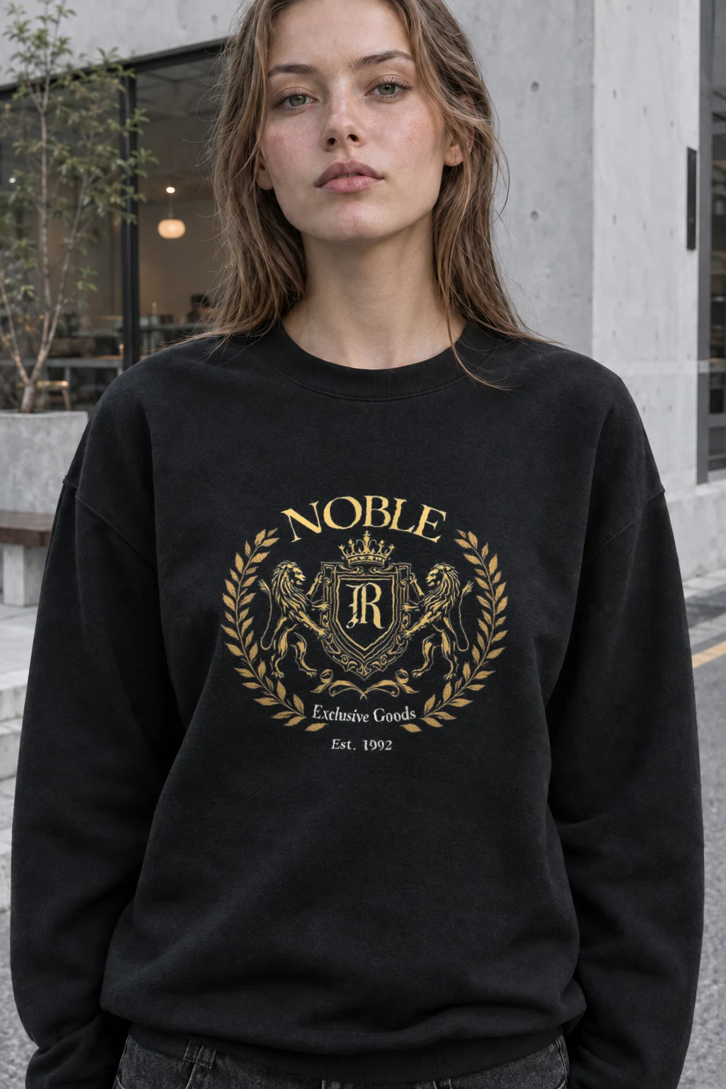"Noble Exclusive Goods" Heavy Blend Unisex Crewneck Sweatshirt | Gildan 18000