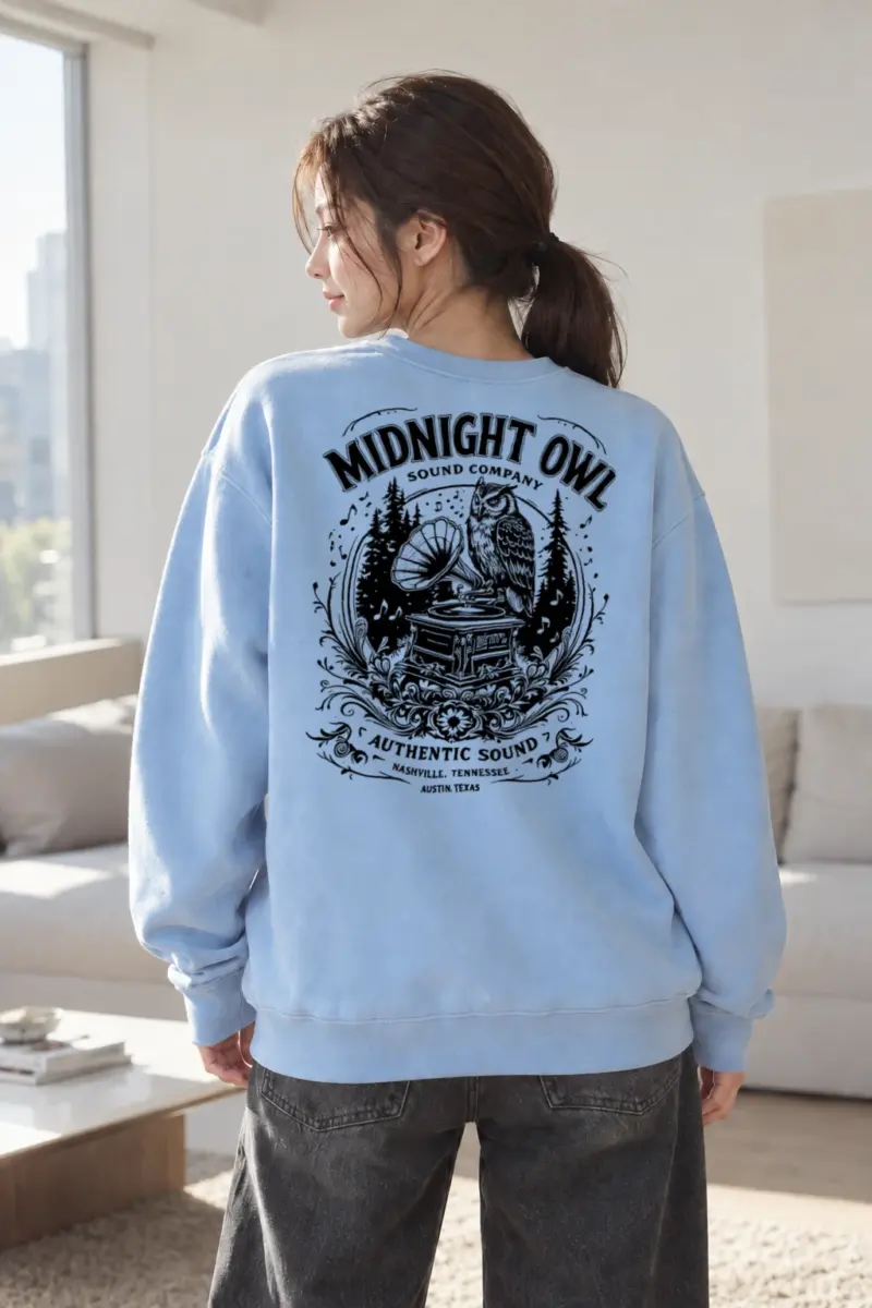 "Nocturne Gramophone" Heavy Blend Unisex Crewneck Sweatshirt | Gildan 18000