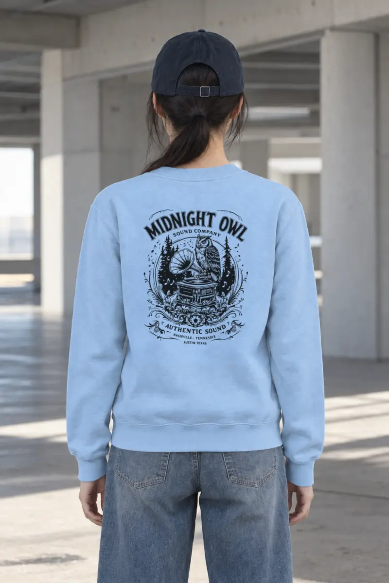 "Nocturne Gramophone" Heavy Blend Unisex Crewneck Sweatshirt