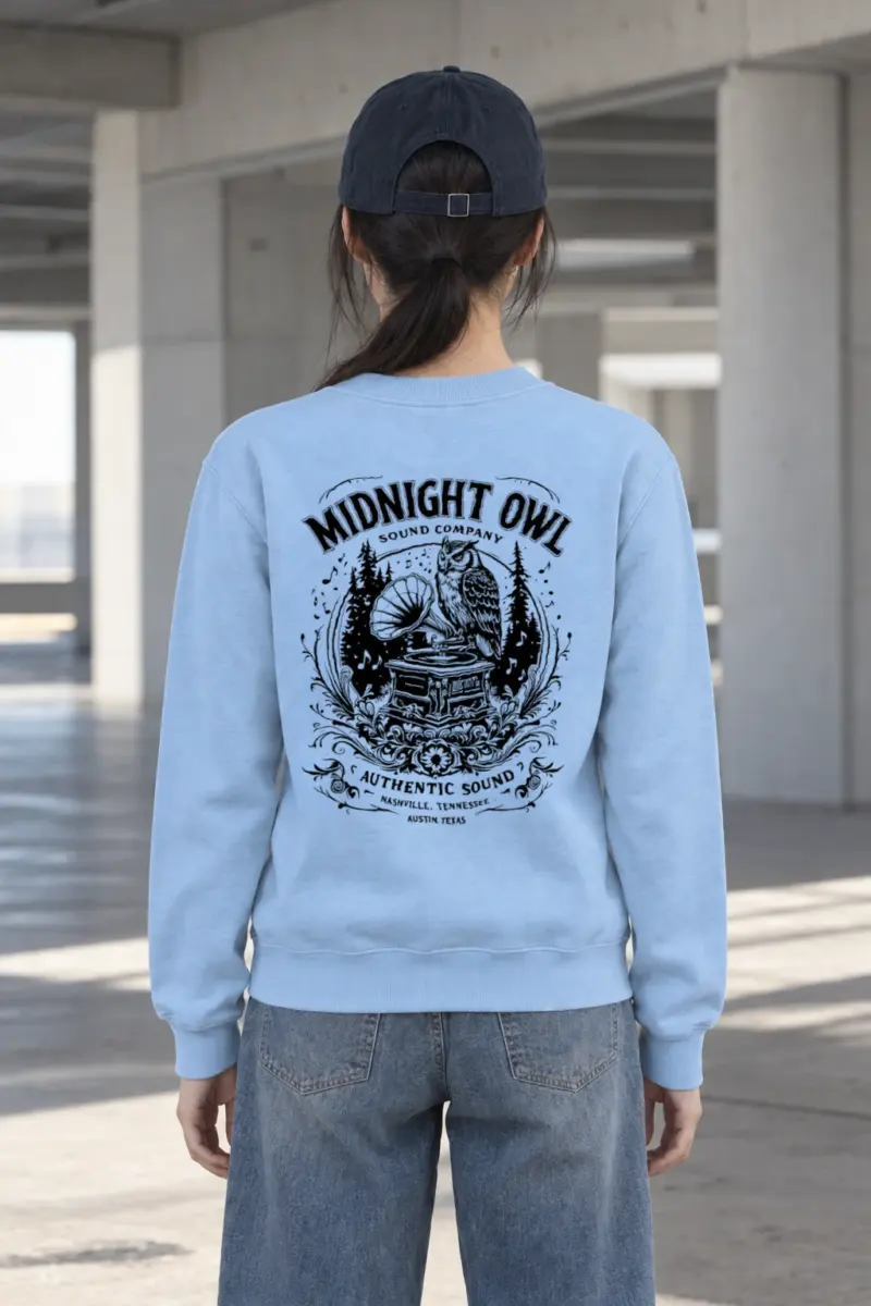 "Nocturne Gramophone" Heavy Blend Unisex Crewneck Sweatshirt