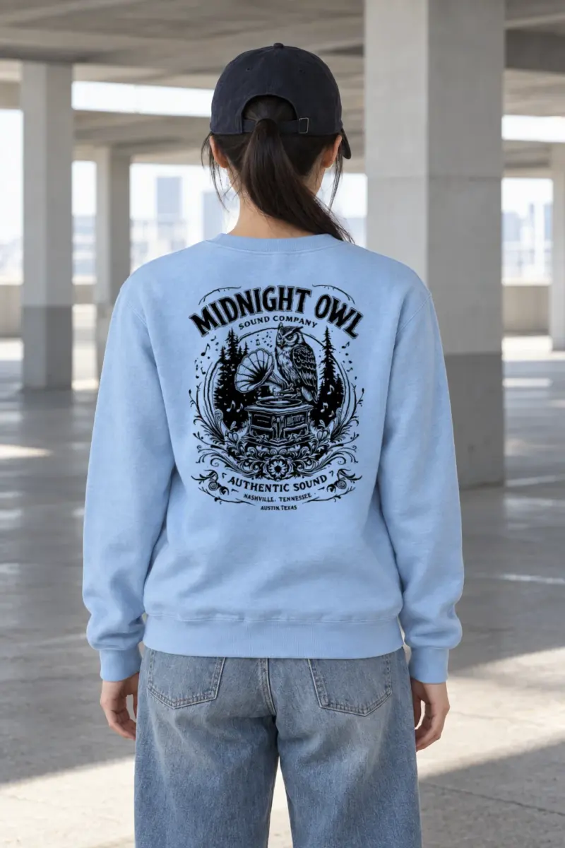 "Nocturne Gramophone" Heavy Blend Unisex Crewneck Sweatshirt | Gildan 18000
