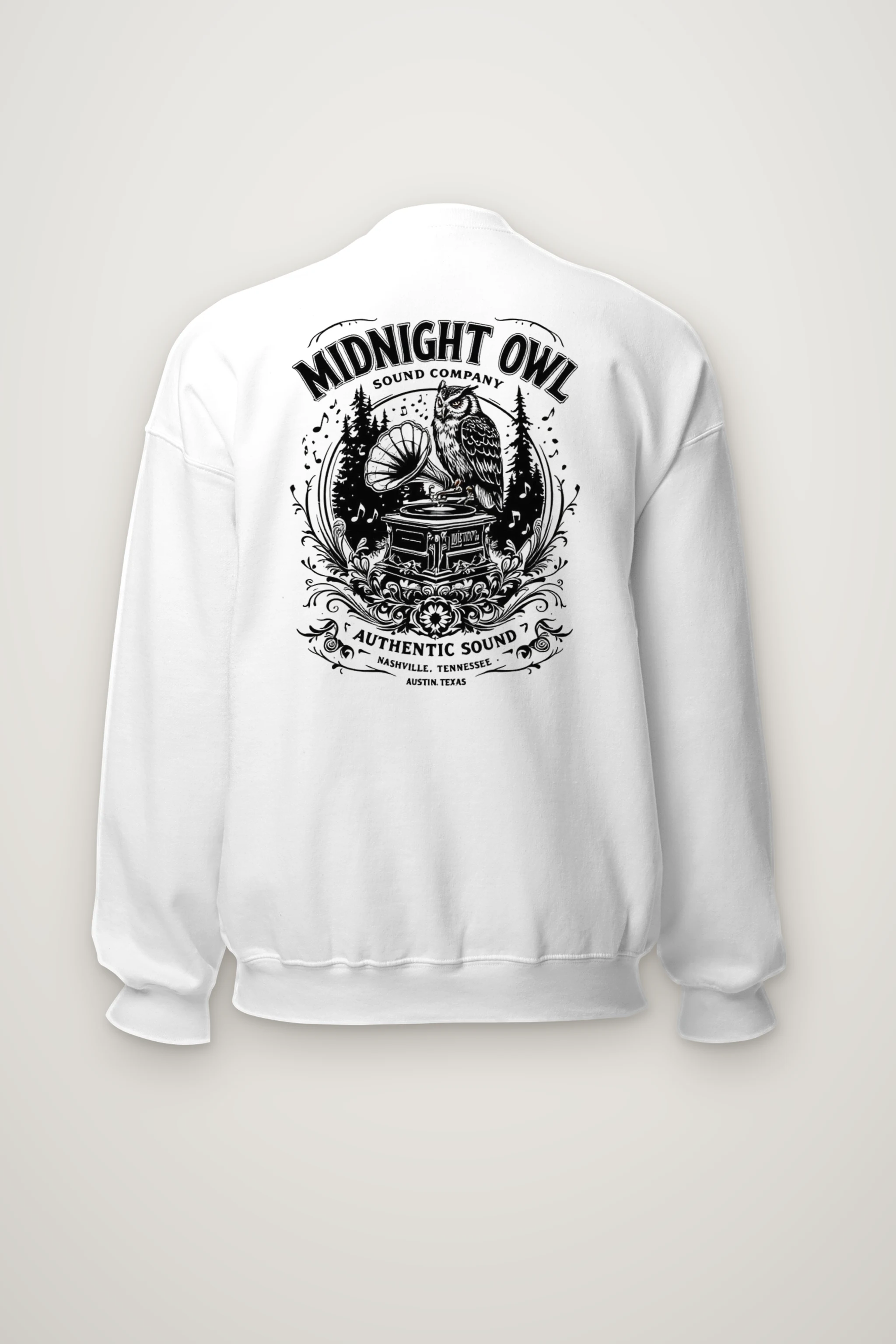 "Nocturne Gramophone" Heavy Blend Unisex Crewneck Sweatshirt
