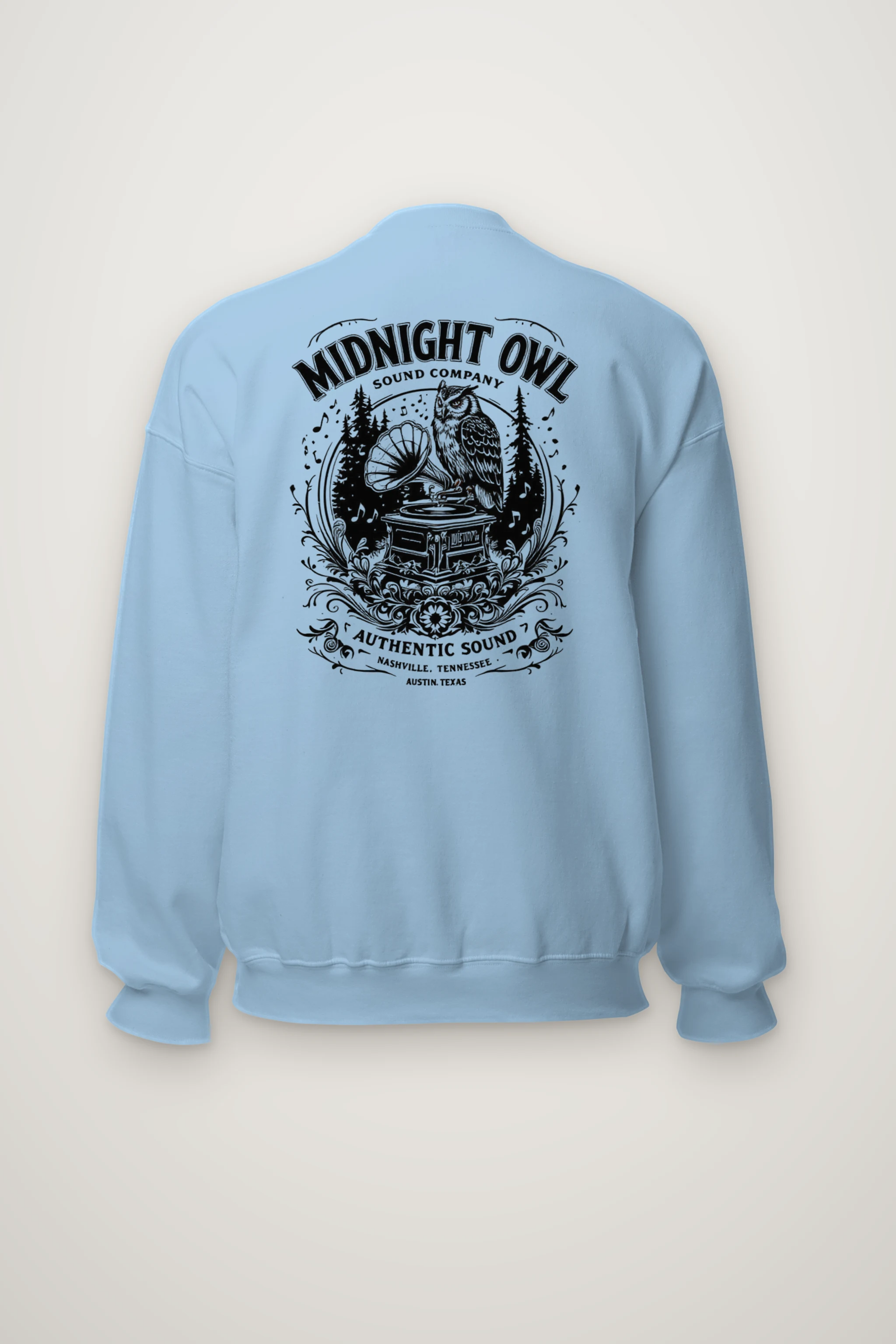 "Nocturne Gramophone" Heavy Blend Unisex Crewneck Sweatshirt