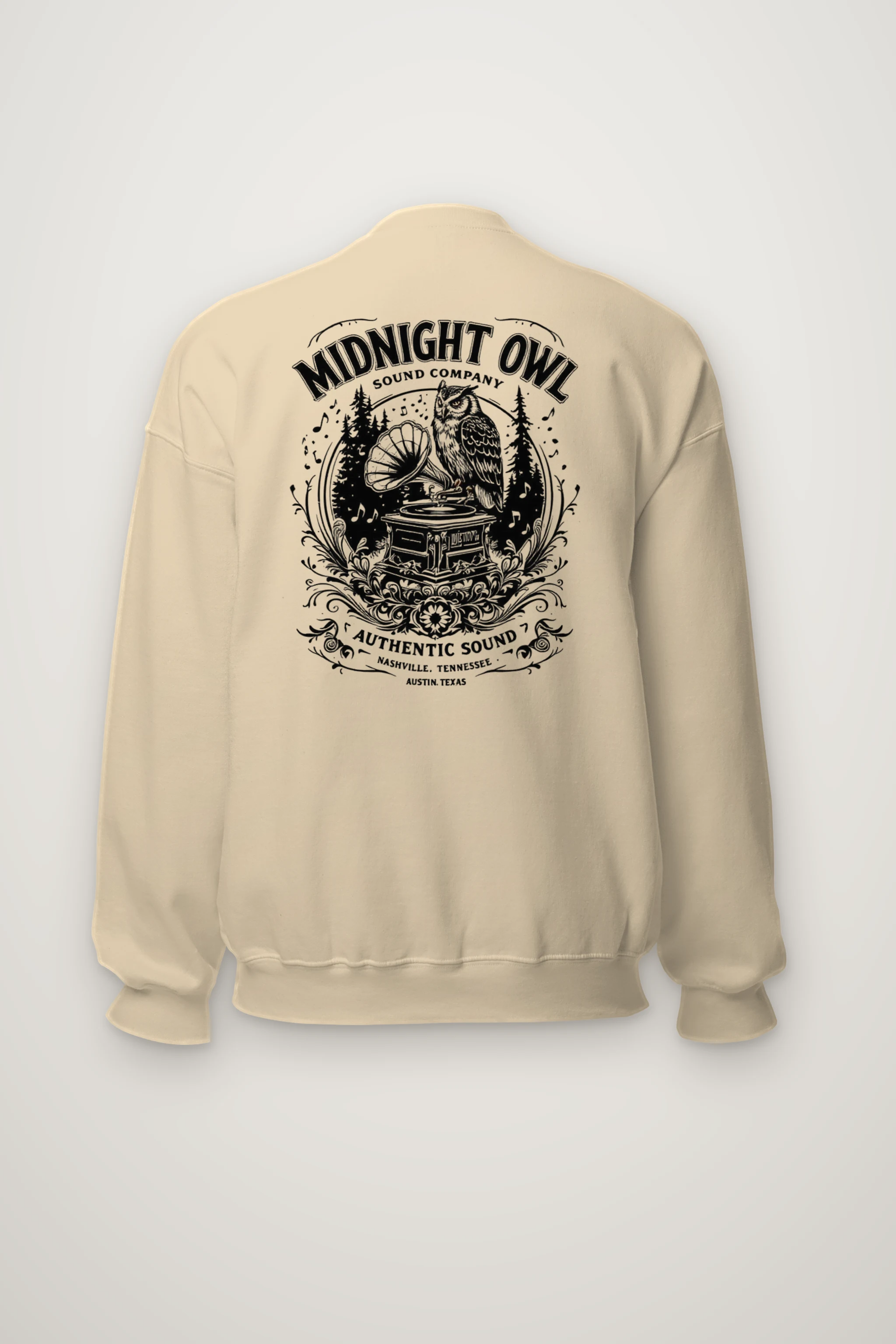 "Nocturne Gramophone" Heavy Blend Unisex Crewneck Sweatshirt
