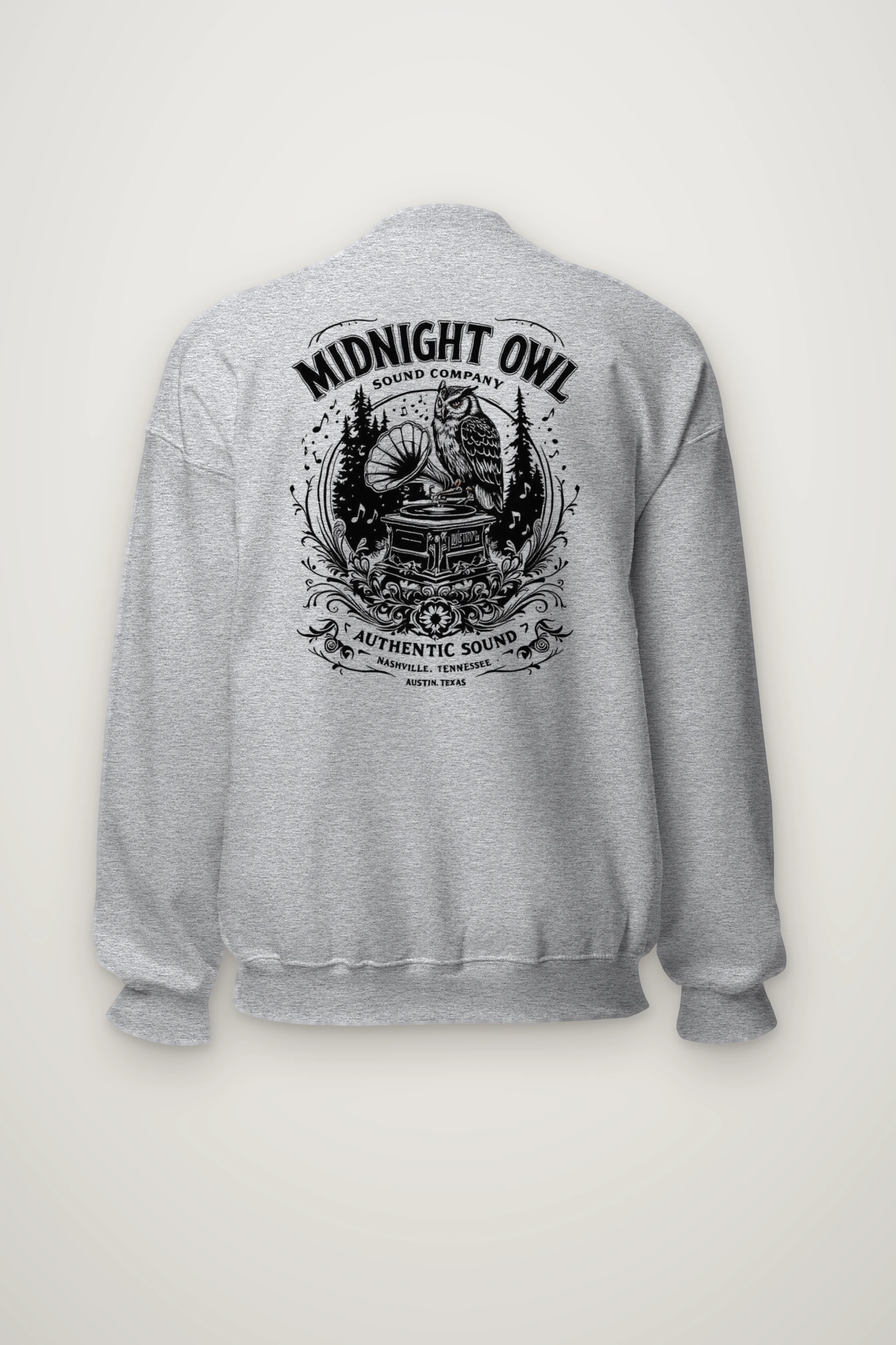 "Nocturne Gramophone" Heavy Blend Unisex Crewneck Sweatshirt