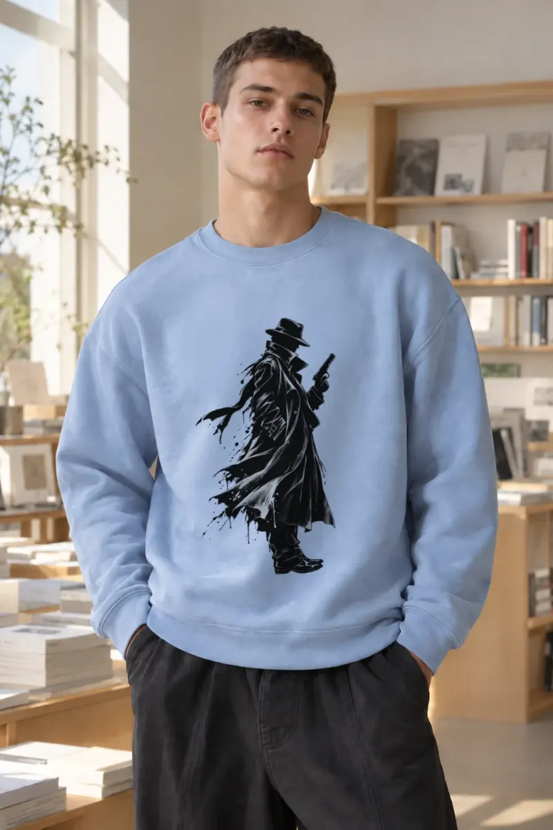 "Noir Detective" Heavy Blend Unisex Crewneck Sweatshirt | Gildan 18000
