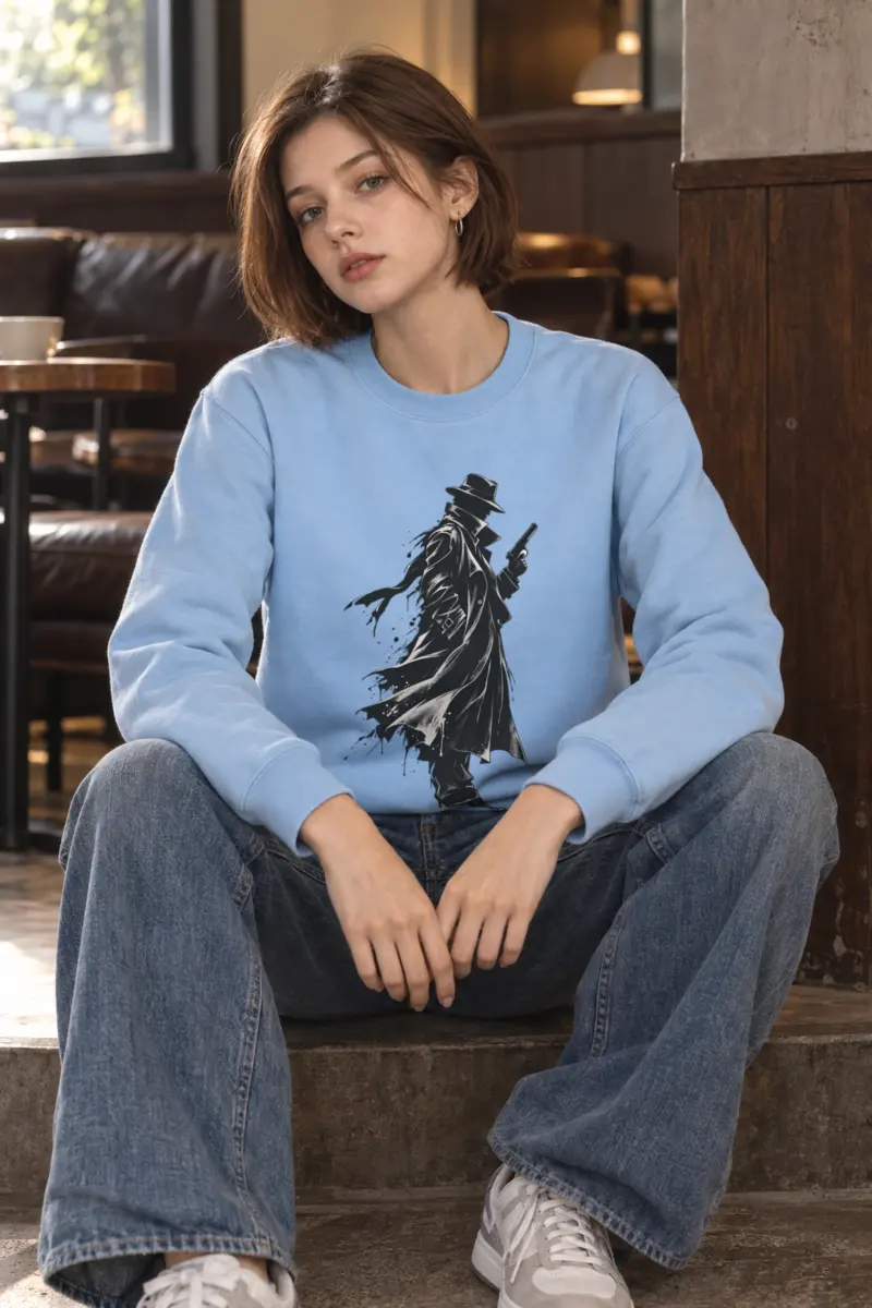 "Noir Detective" Heavy Blend Unisex Crewneck Sweatshirt