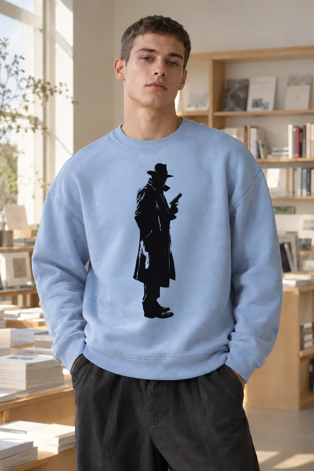 "Noir Detective" Heavy Blend Unisex Crewneck Sweatshirt | Gildan 18000
