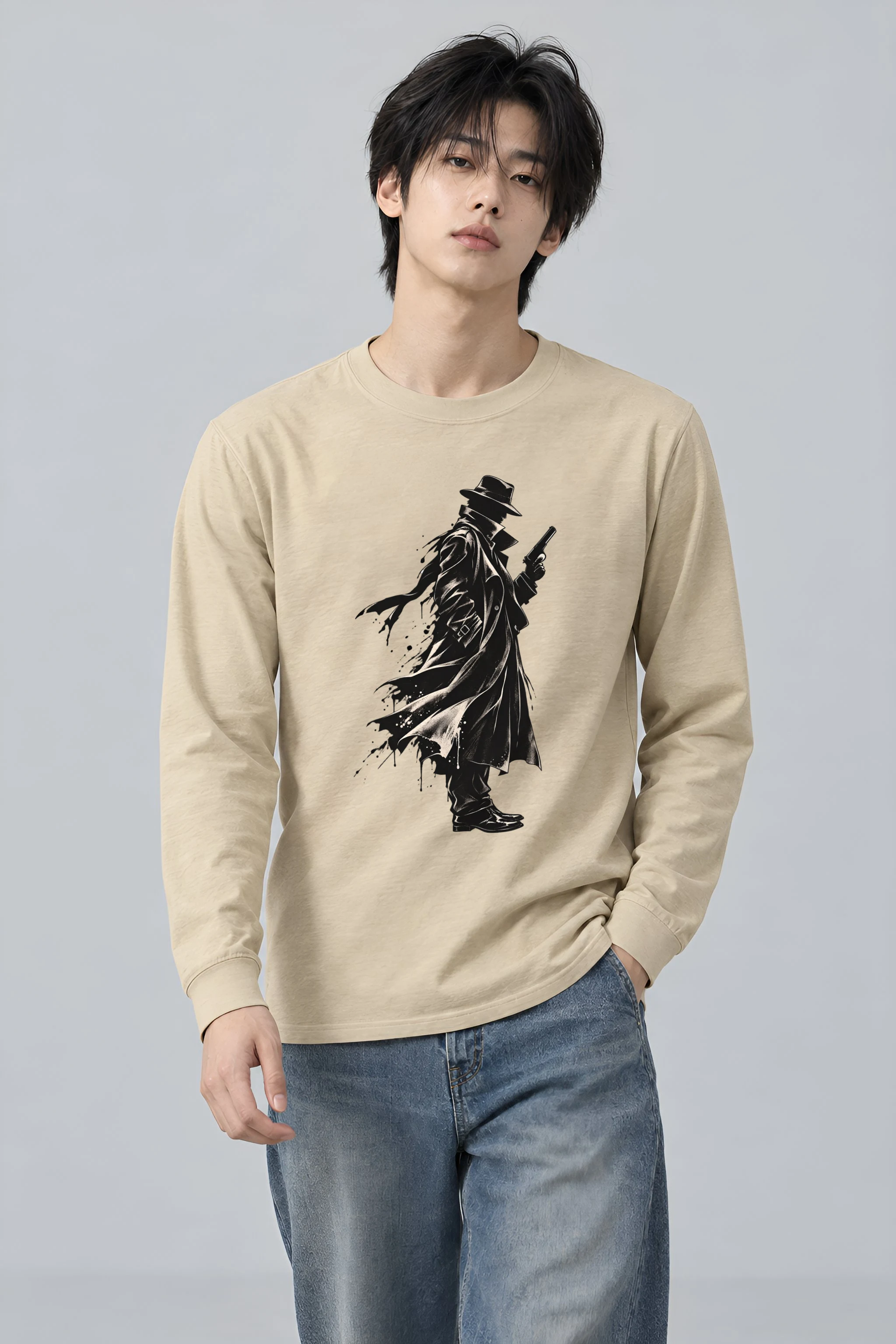 "Noir Detective" Unisex Longsleeve T-shirt