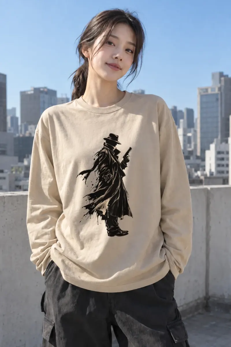 "Noir Detective" Unisex Longsleeve T-shirt | Gildan 2400