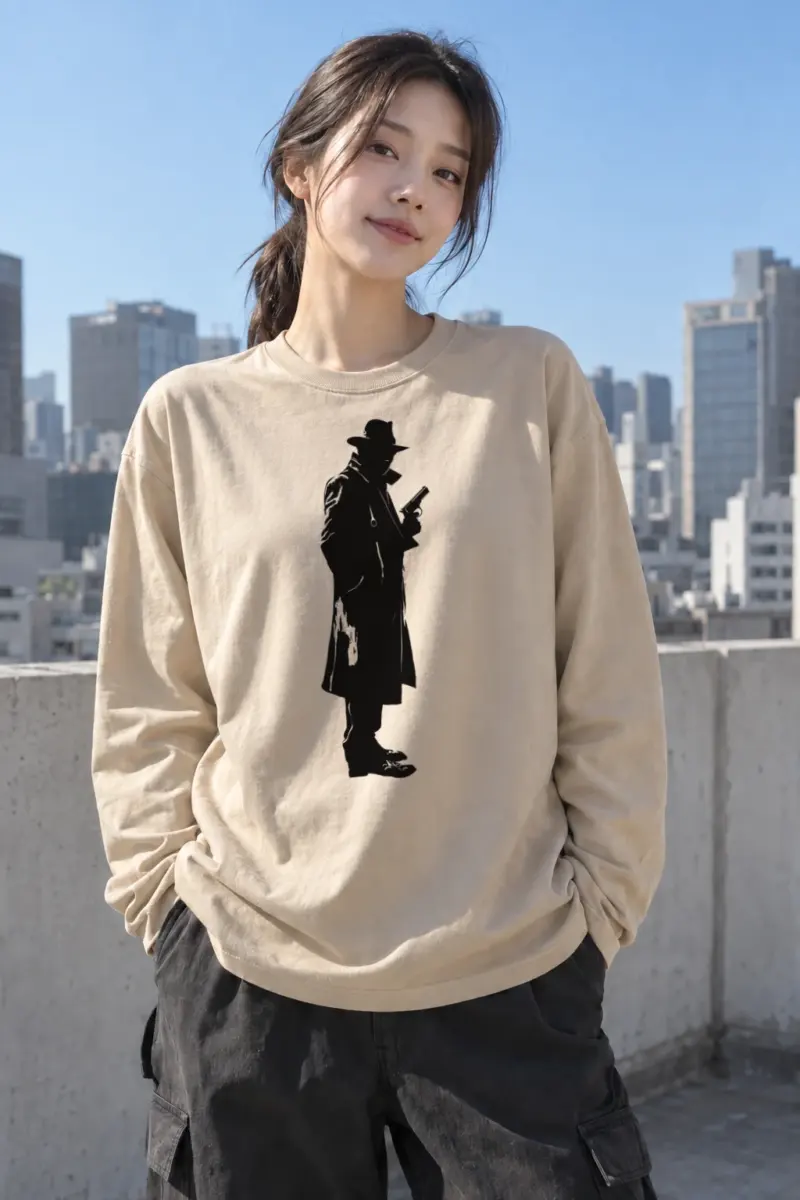 "Noir Detective" Unisex Longsleeve T-shirt | Gildan 2400