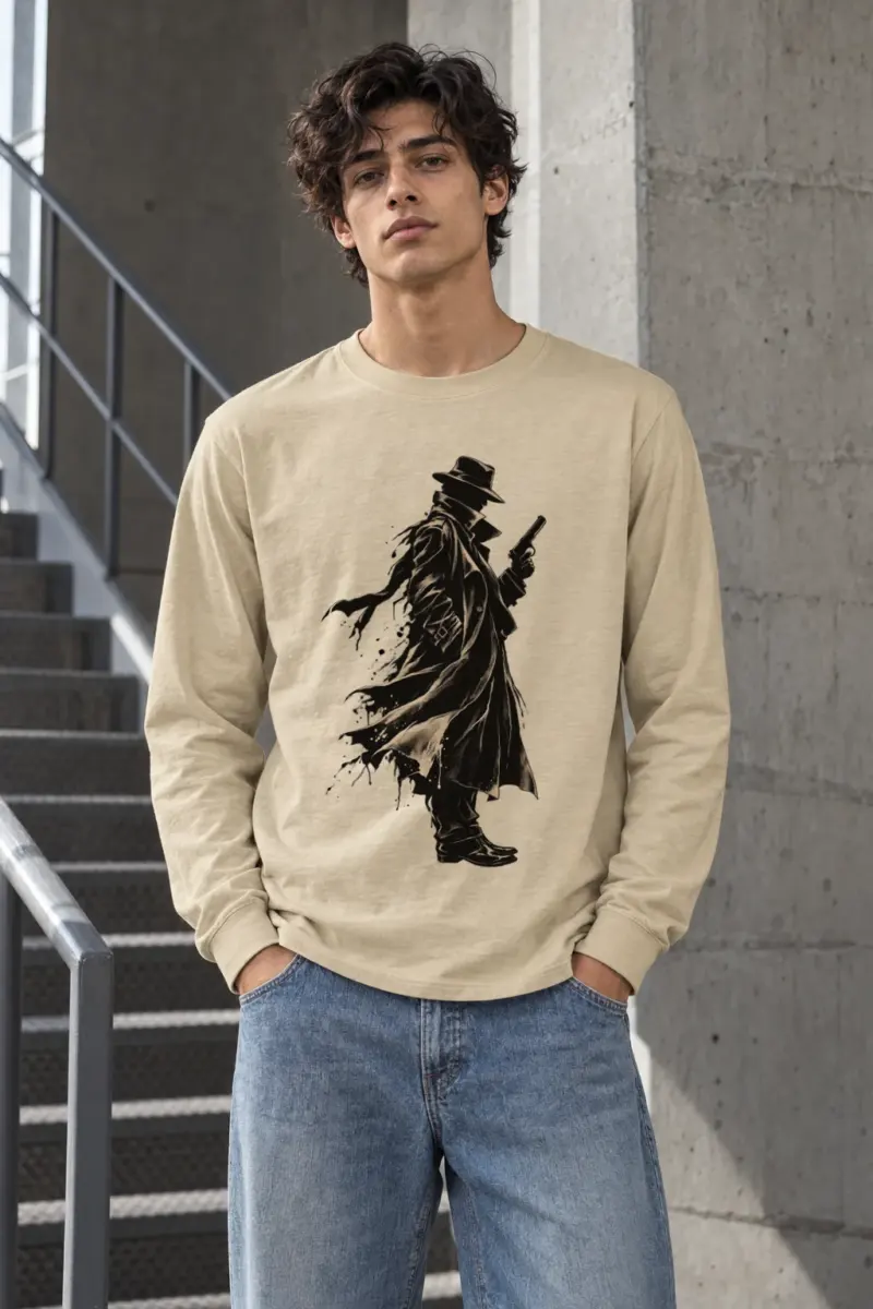 "Noir Detective" Unisex Longsleeve T-shirt | Gildan 2400