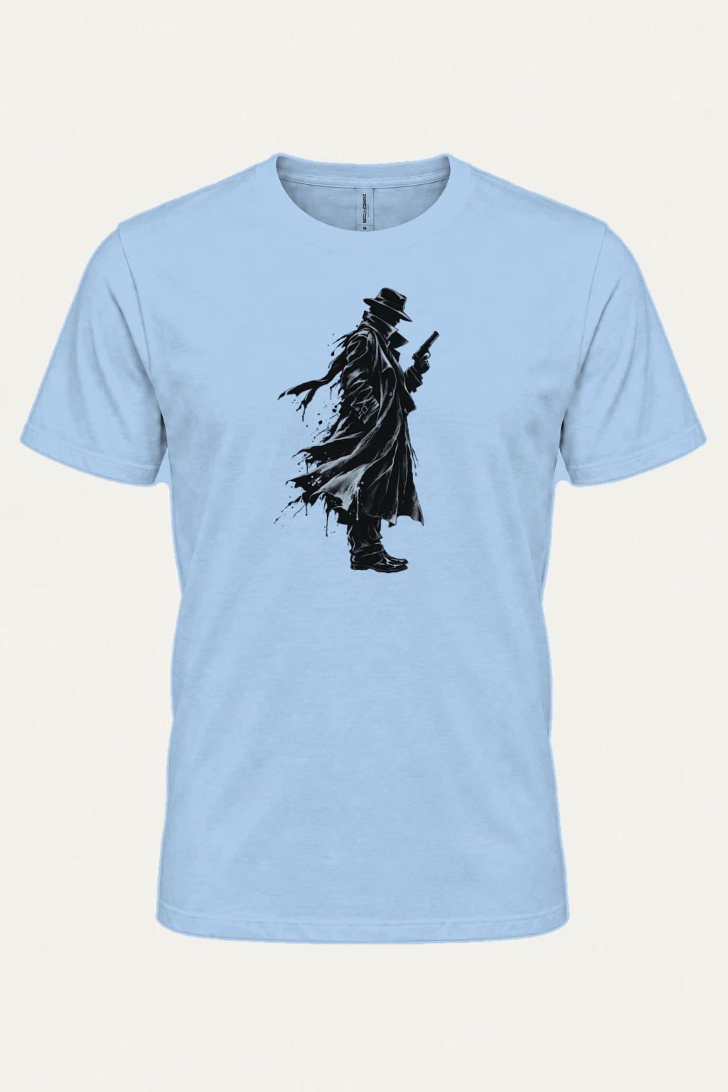 "Noir Spy Silhouette" Heavyweight Unisex Crewneck T-shirt | Gildan 5000