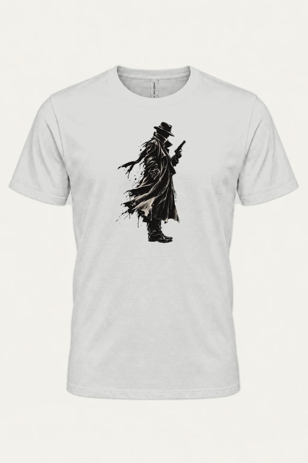 "Noir Spy Silhouette" Heavyweight Unisex Crewneck T-shirt | Gildan 5000
