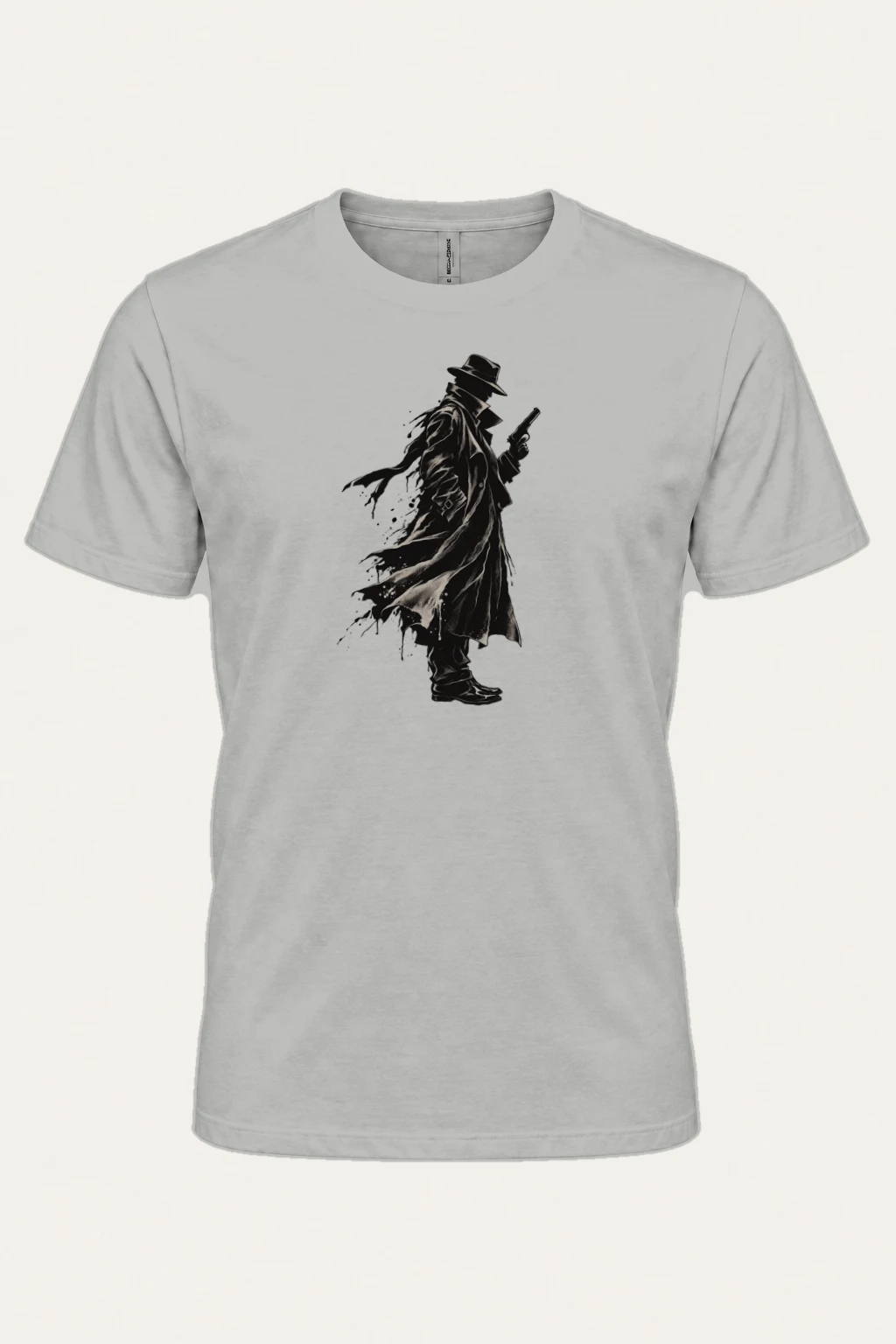 "Noir Spy Silhouette" Heavyweight Unisex Crewneck T-shirt | Gildan 5000
