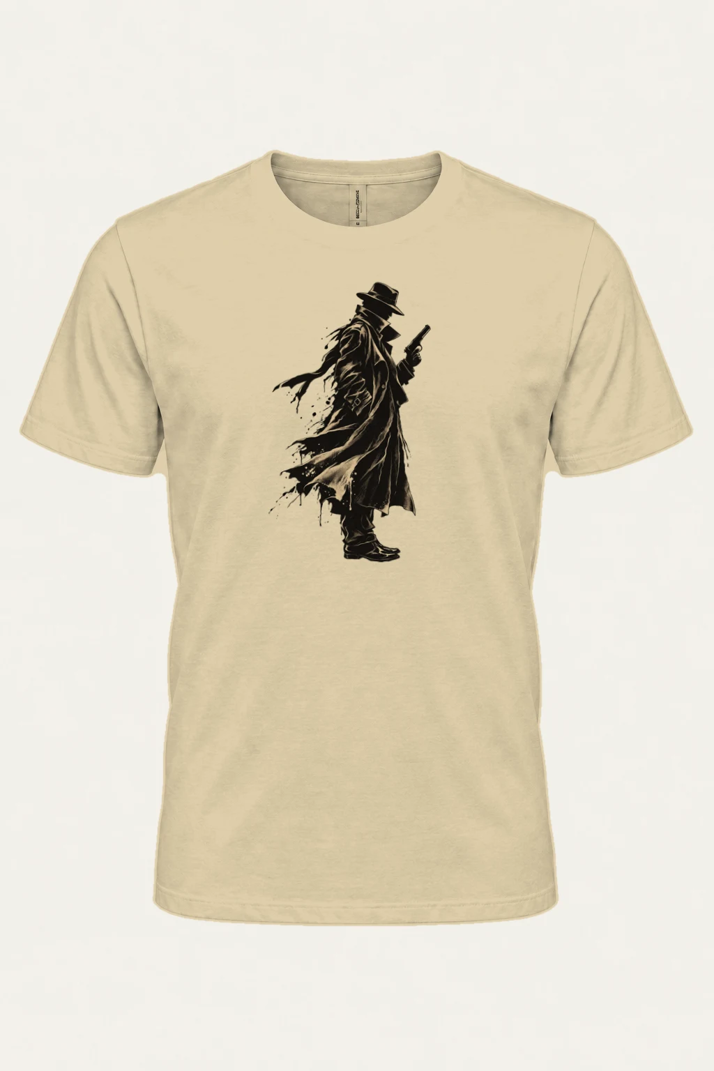 "Noir Spy Silhouette" Heavyweight Unisex Crewneck T-shirt | Gildan 5000