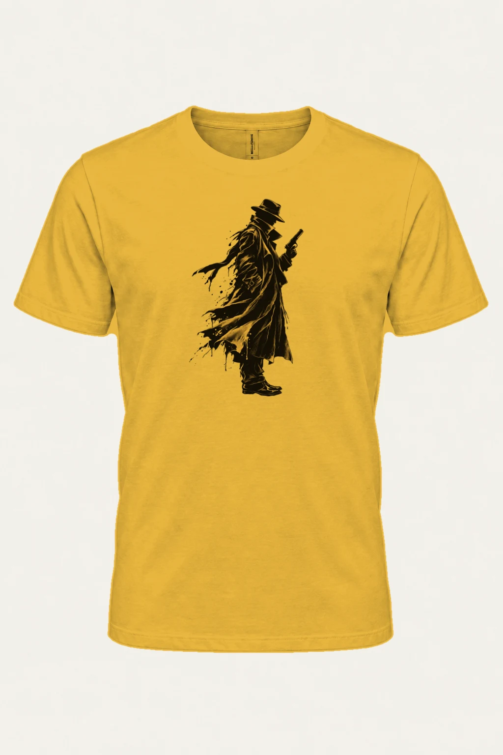 "Noir Spy Silhouette" Heavyweight Unisex Crewneck T-shirt | Gildan 5000