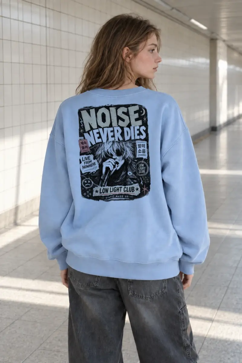“Noise Never Dies” Heavy Blend Unisex Crewneck Sweatshirt | Gildan 18000