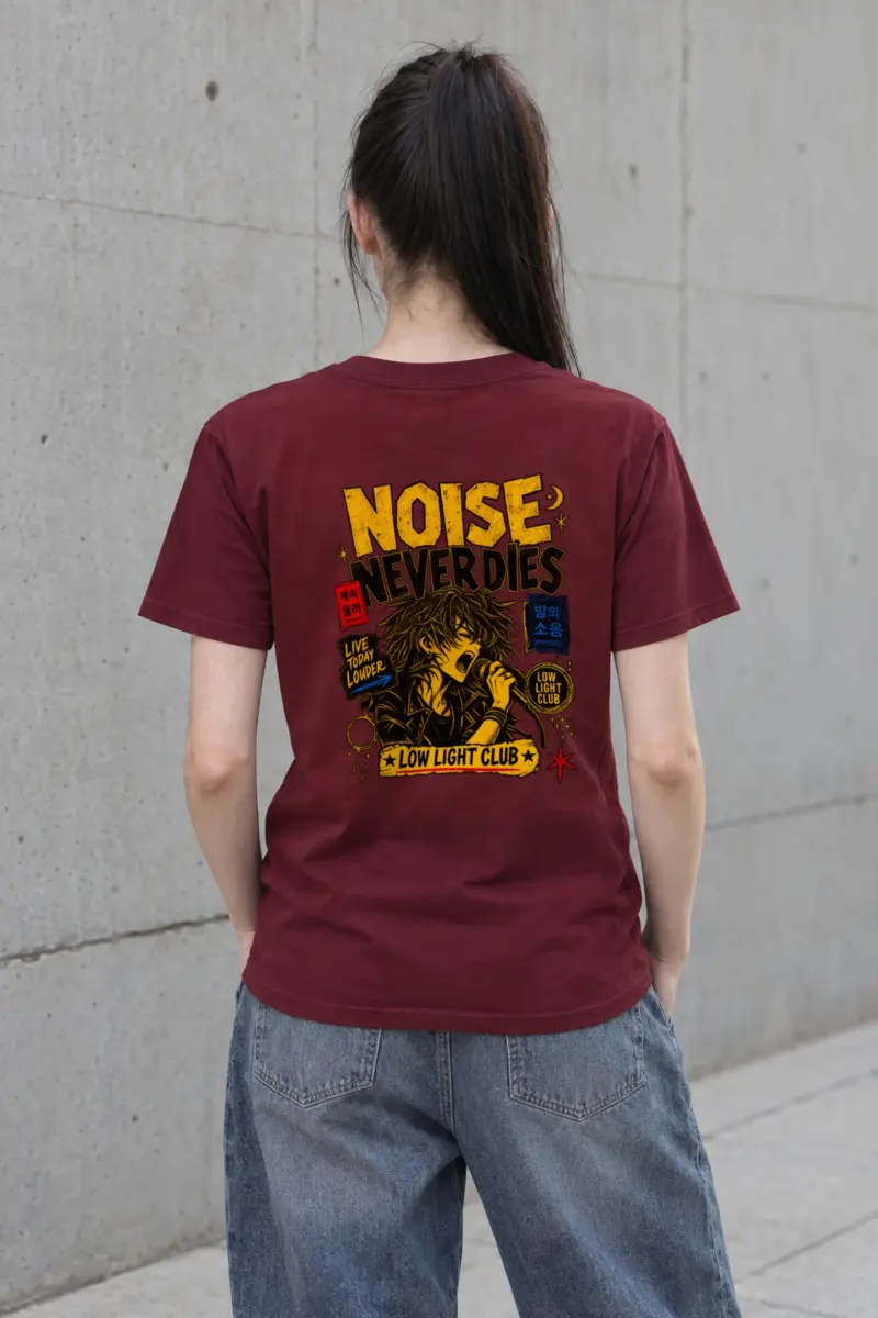 "Noise Never Dies" Heavyweight Unisex Crewneck T-shirt