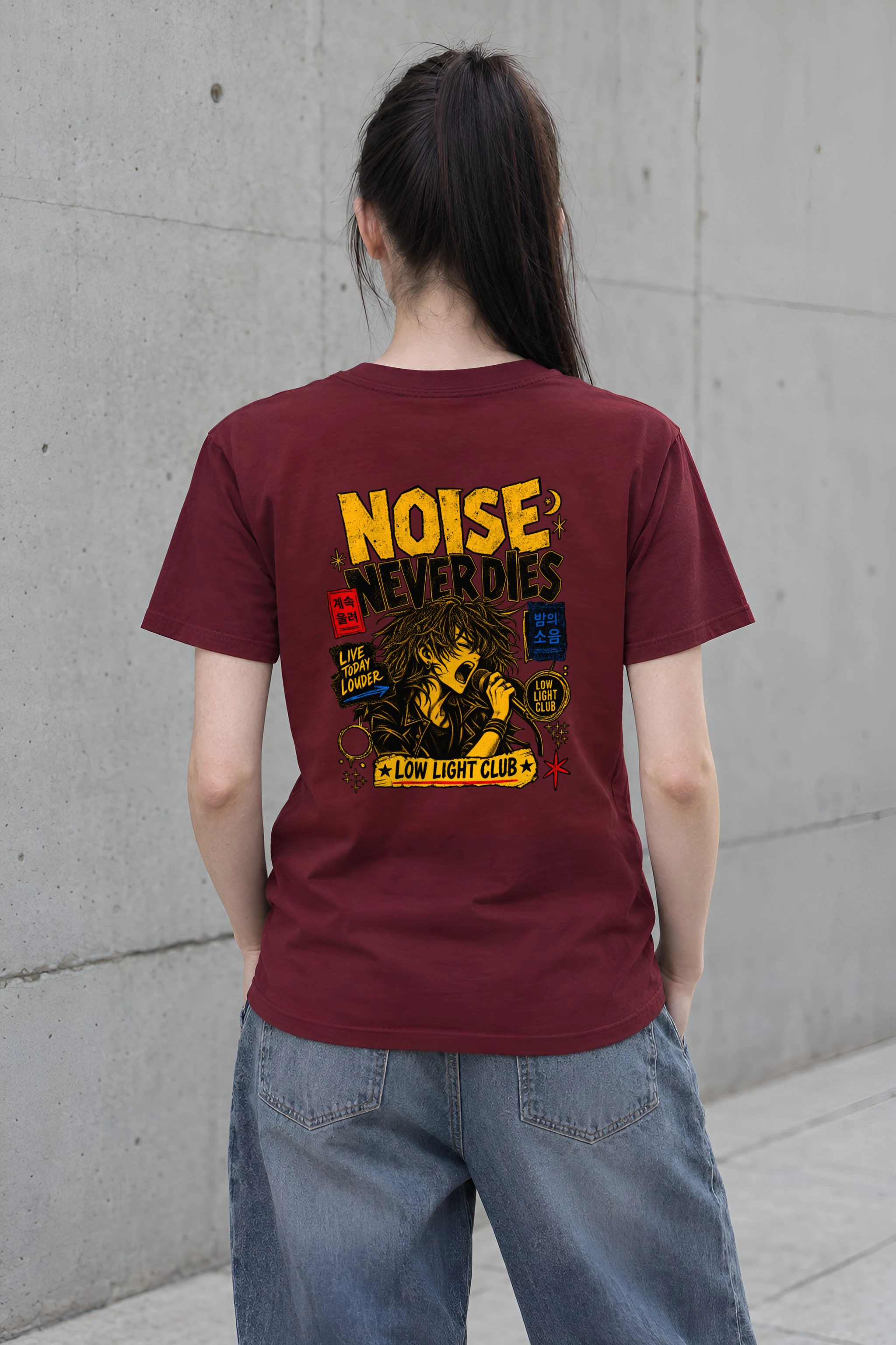 "Noise Never Dies" Heavyweight Unisex Crewneck T-shirt