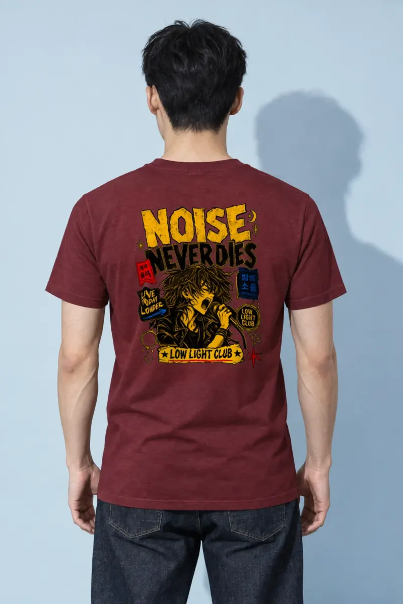 "Noise Never Dies" Heavyweight Unisex Crewneck T-shirt