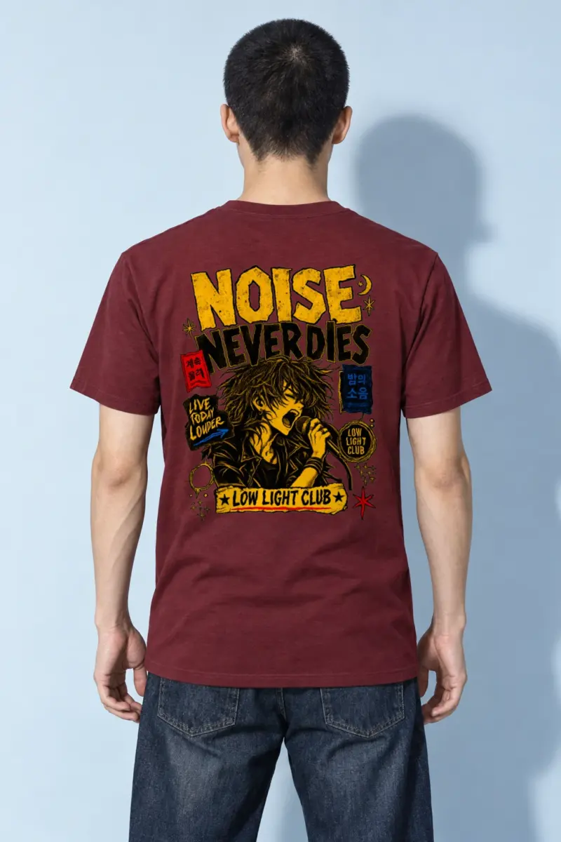 "Noise Never Dies" Heavyweight Unisex Crewneck T-shirt | Gildan 5000