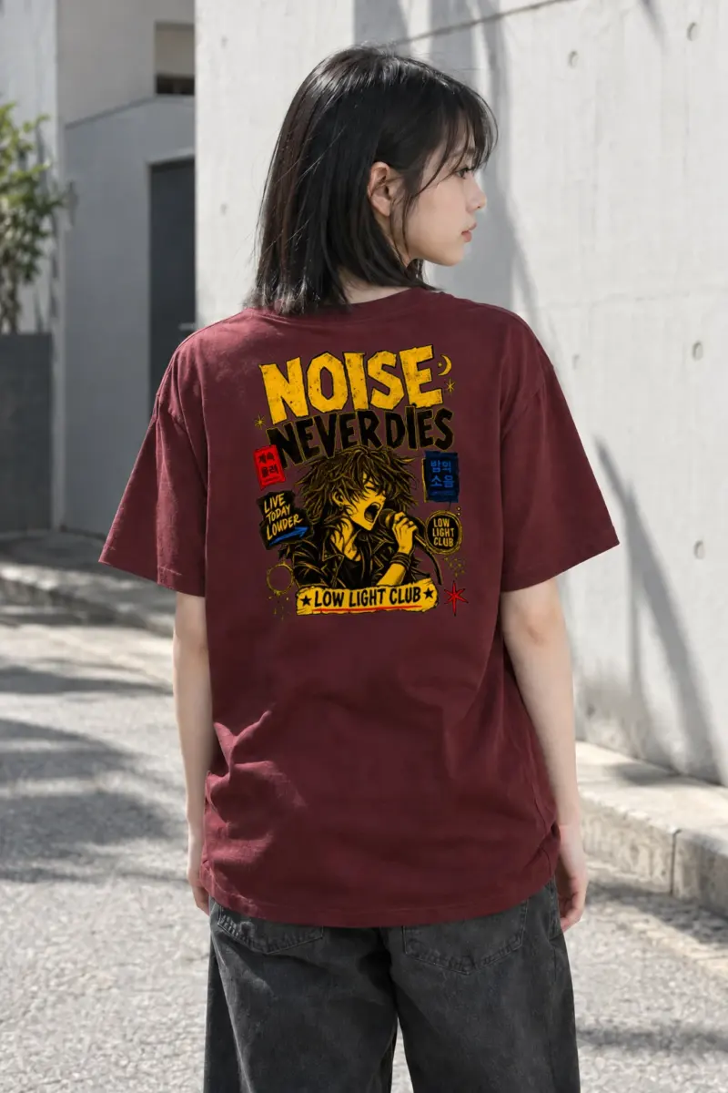 "Noise Never Dies" Heavyweight Unisex Crewneck T-shirt | Gildan 5000