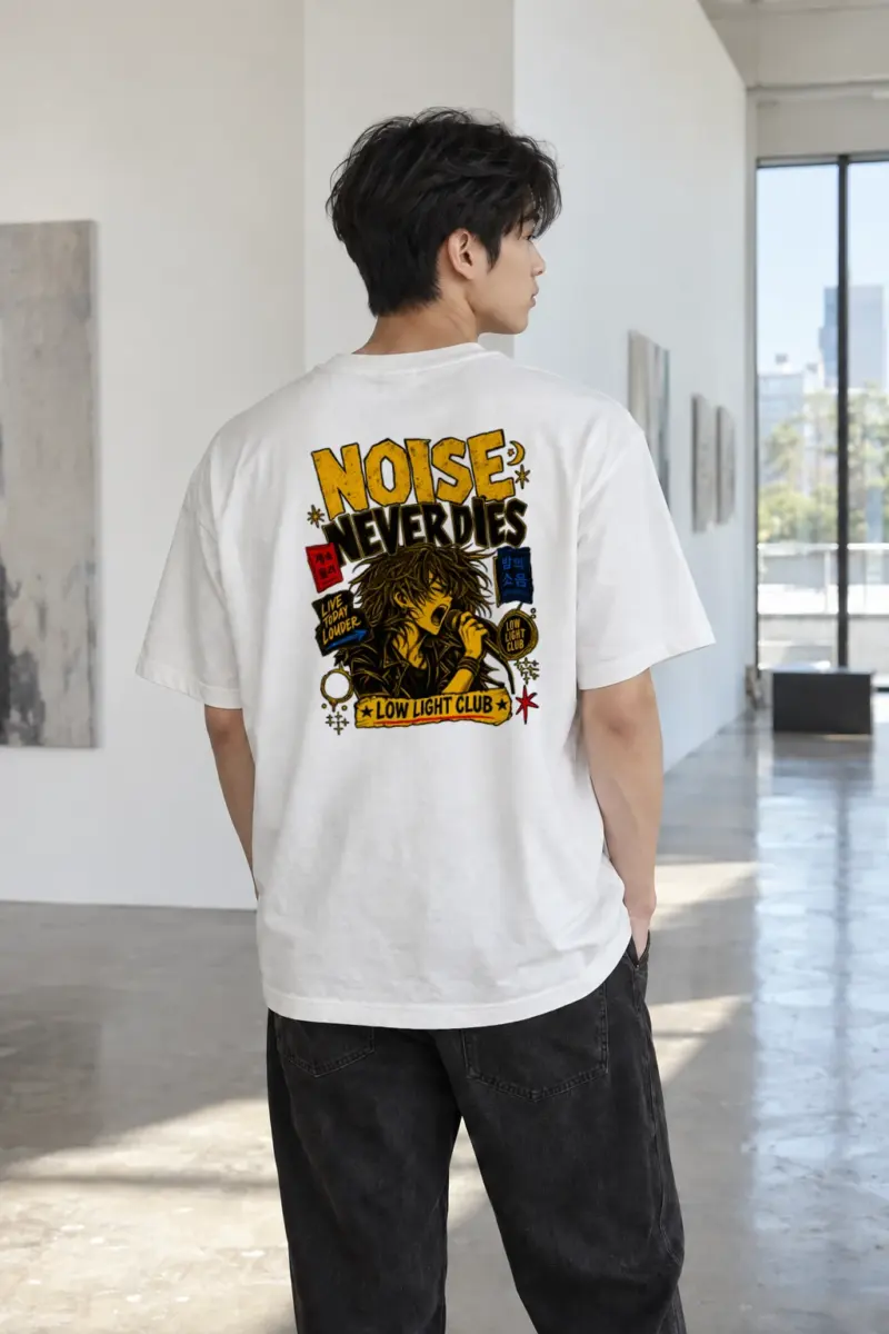 "Noise Never Dies" Heavyweight Unisex Crewneck T-shirt | Gildan 5000