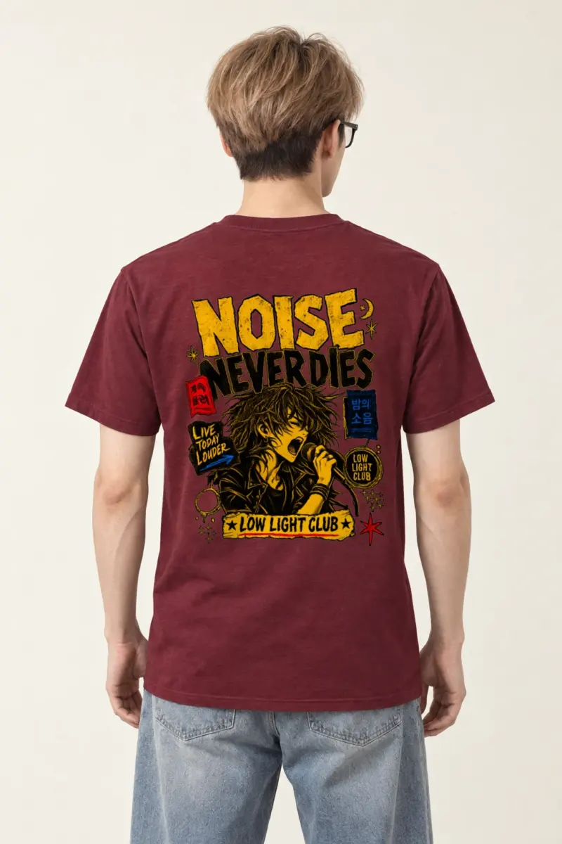 "Noise Never Dies" Heavyweight Unisex Crewneck T-shirt