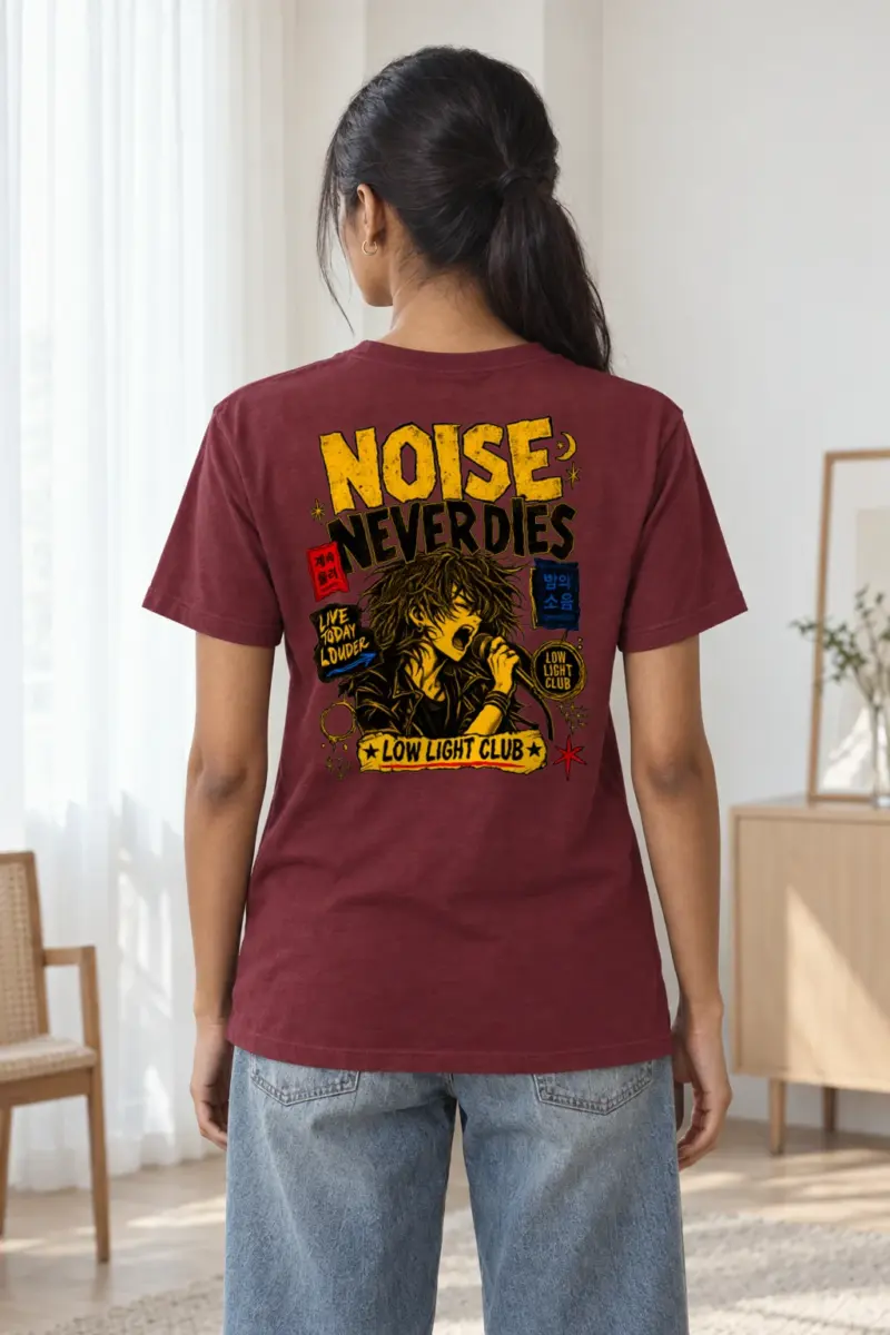 "Noise Never Dies" Heavyweight Unisex Crewneck T-shirt | Gildan 5000
