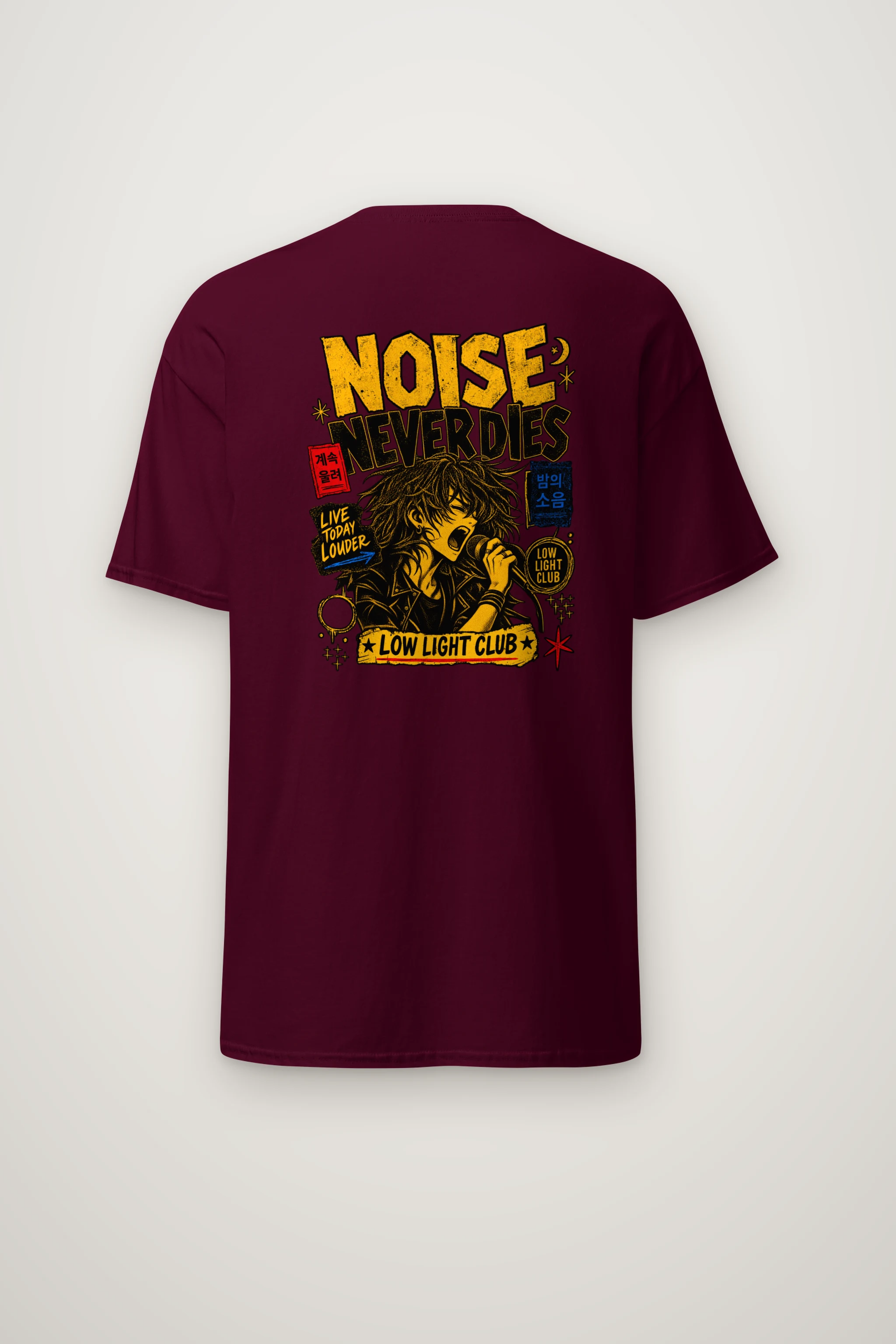 "Noise Never Dies" Heavyweight Unisex Crewneck T-shirt