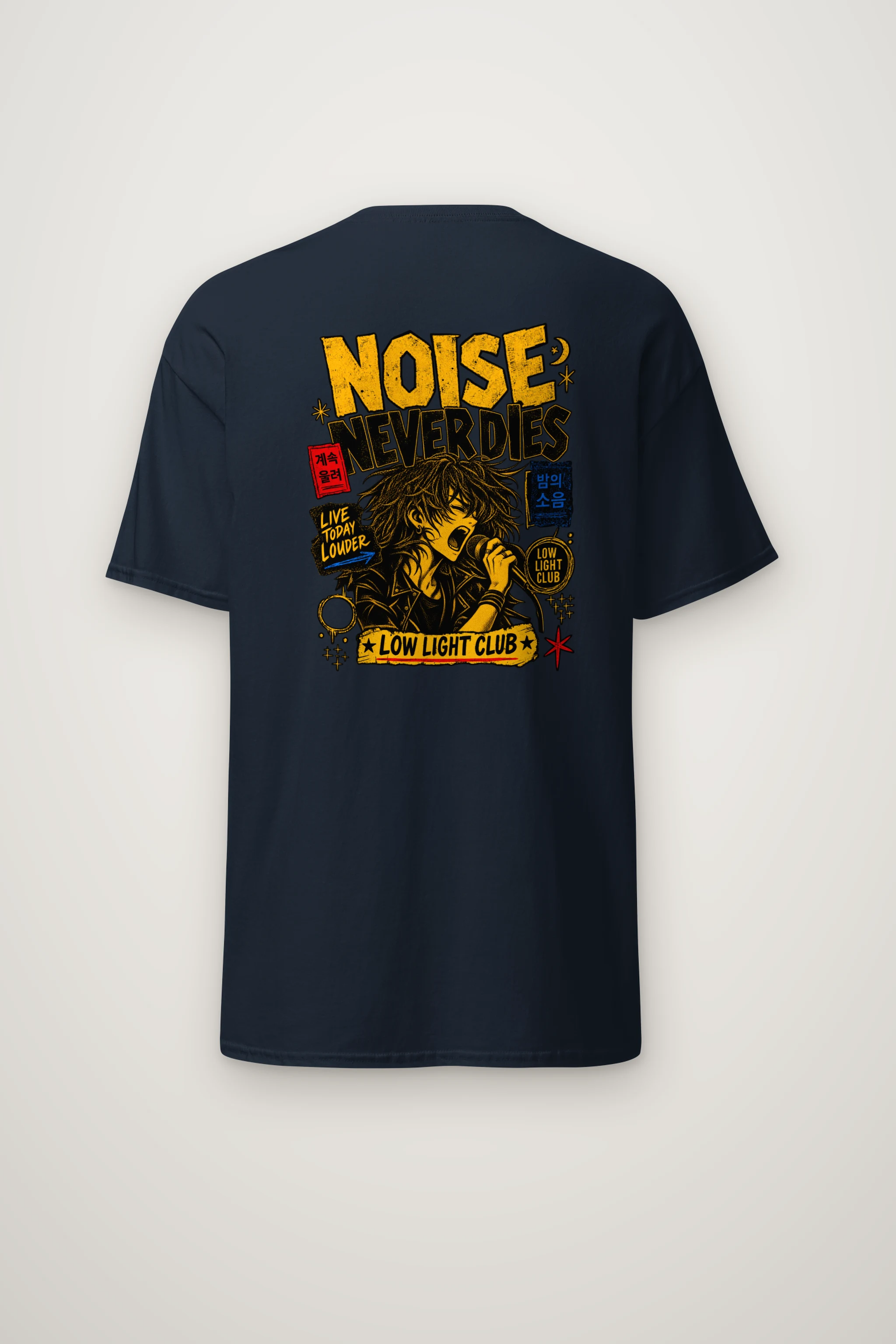 "Noise Never Dies" Heavyweight Unisex Crewneck T-shirt
