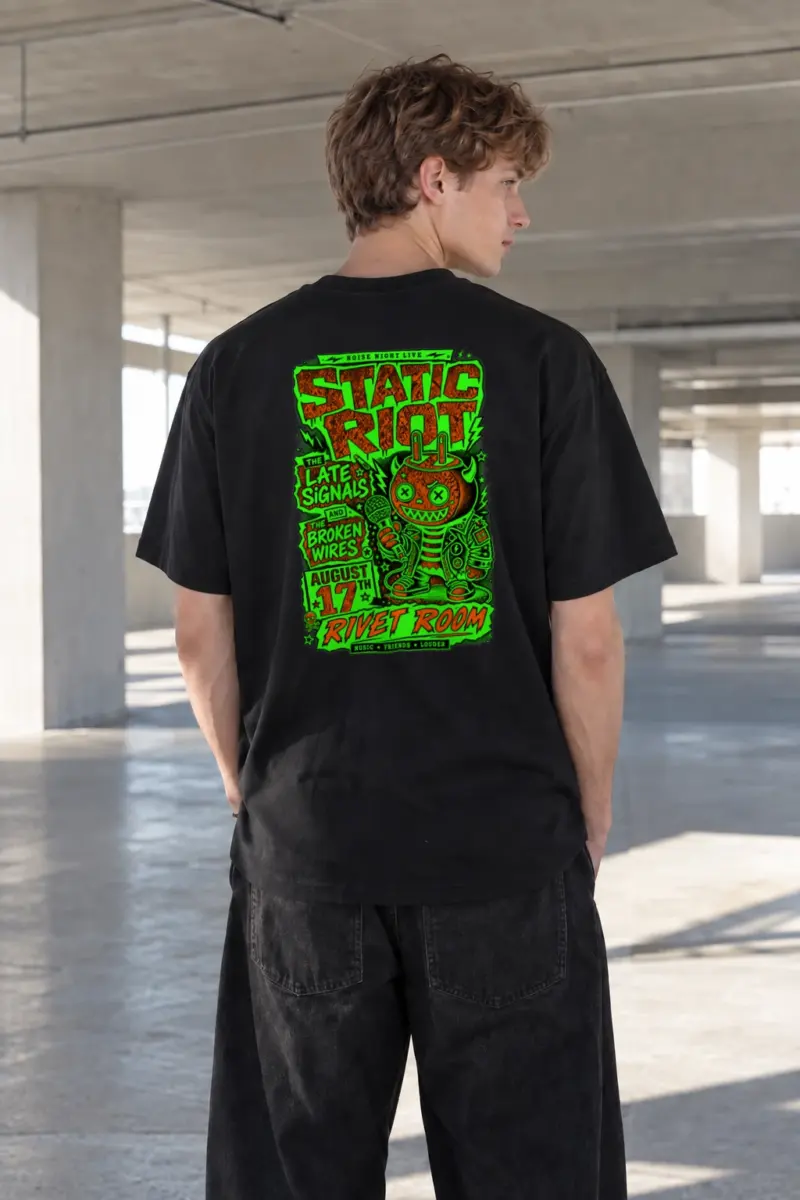 "Noise Night Live" Heavyweight Unisex Crewneck T-shirt | Gildan 5000